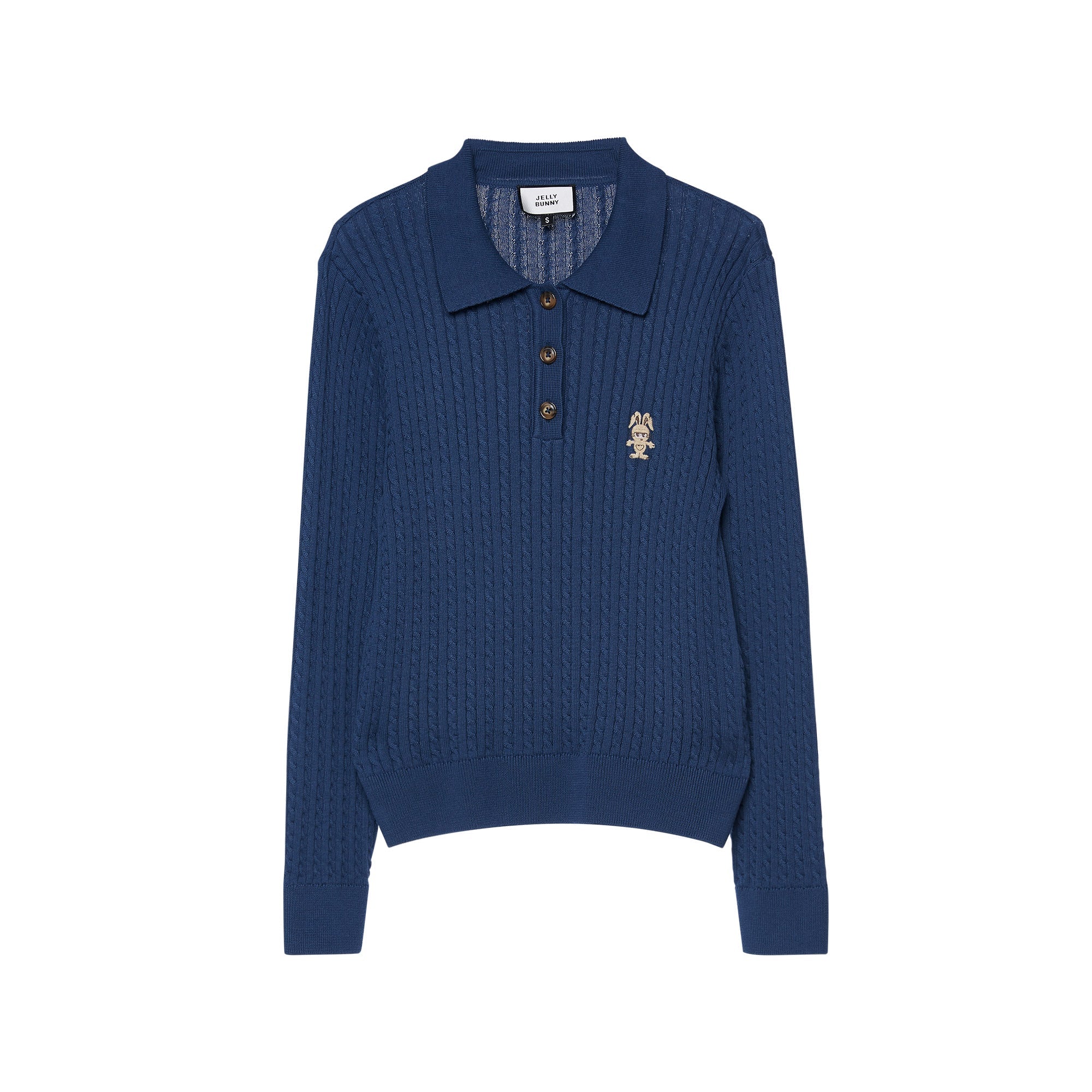 Knitted Long Sleeve Top Navy