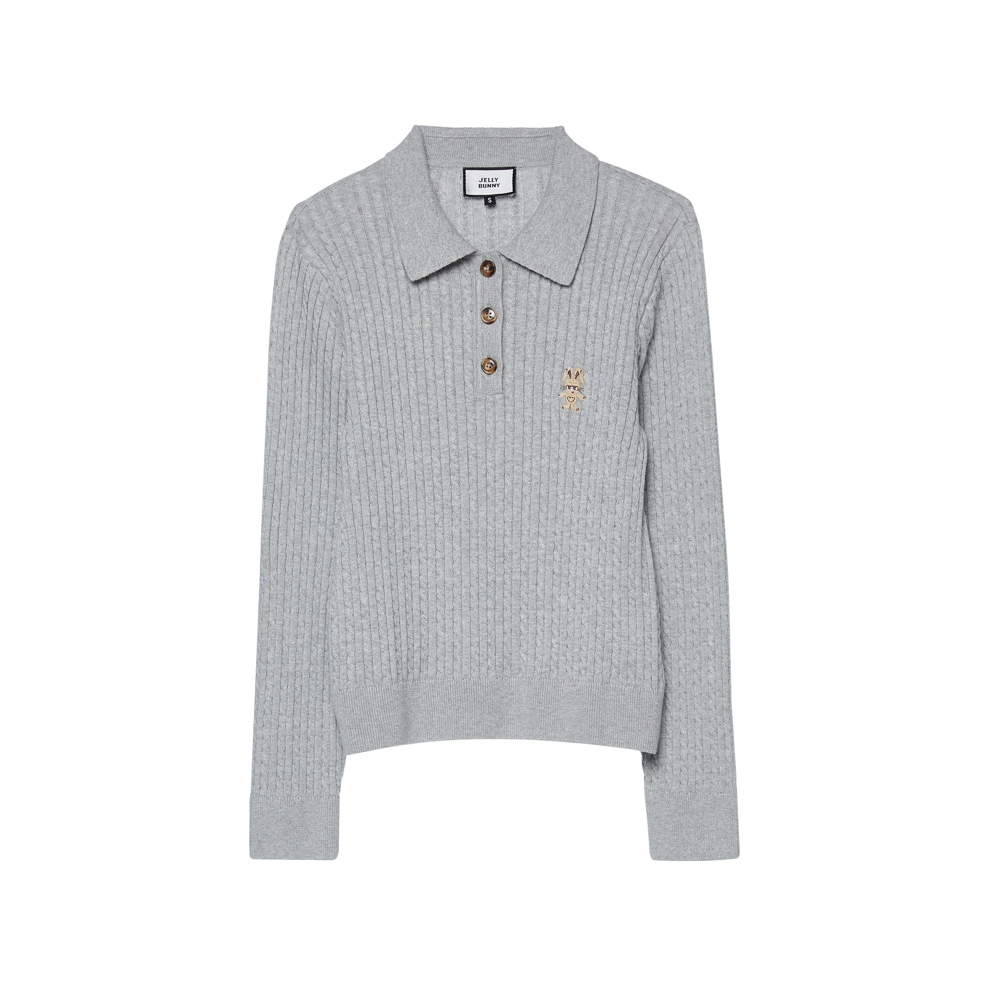 Knitted Long Sleeve Top Grey