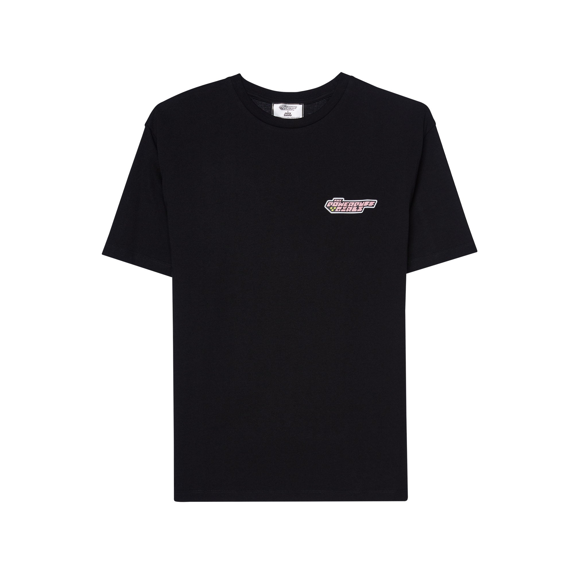 เสื้อยืดแขนสั้นปั๊มลาย Powerpuff Girls Black