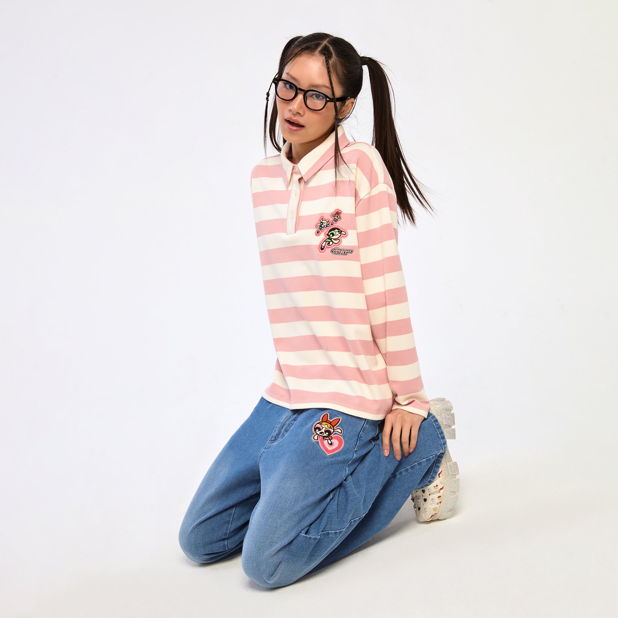 Powerpuff Girls Stripe Long Sleeve Top Multi Color