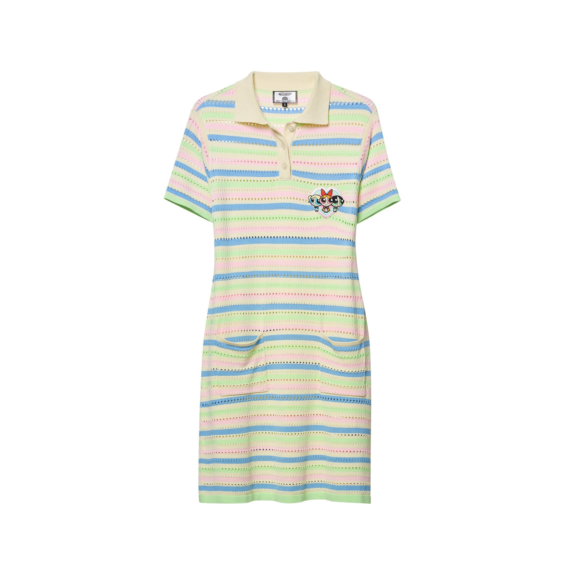 Powerpuff Girl Knitted Polo Dress Multi Color