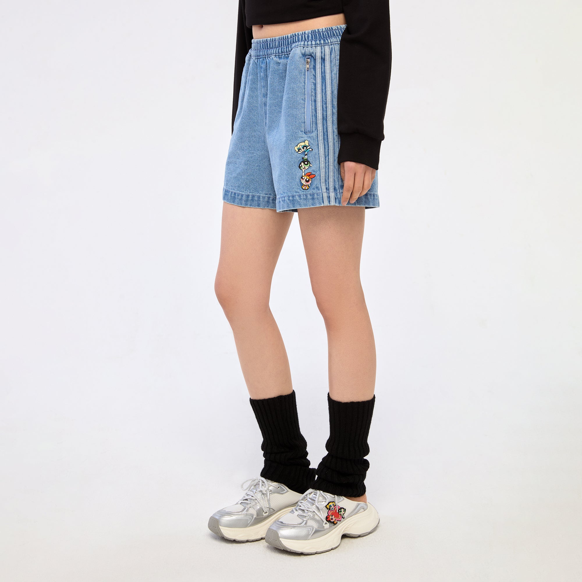 Powerpuff Girl Denim Shorts Blue