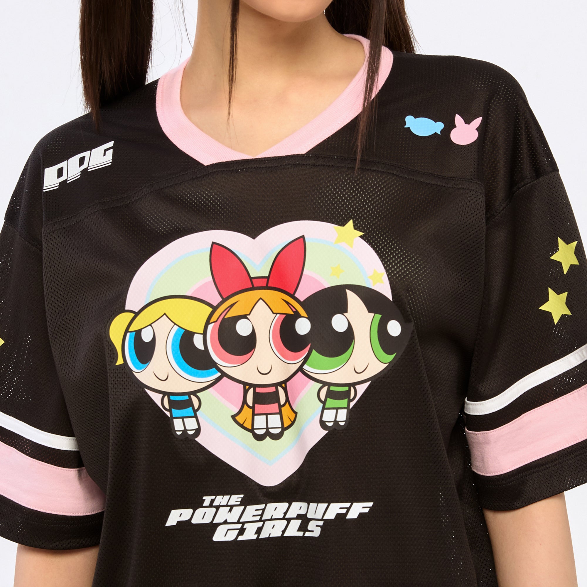 Powerpuff Girls Mesh T-Shirt Black