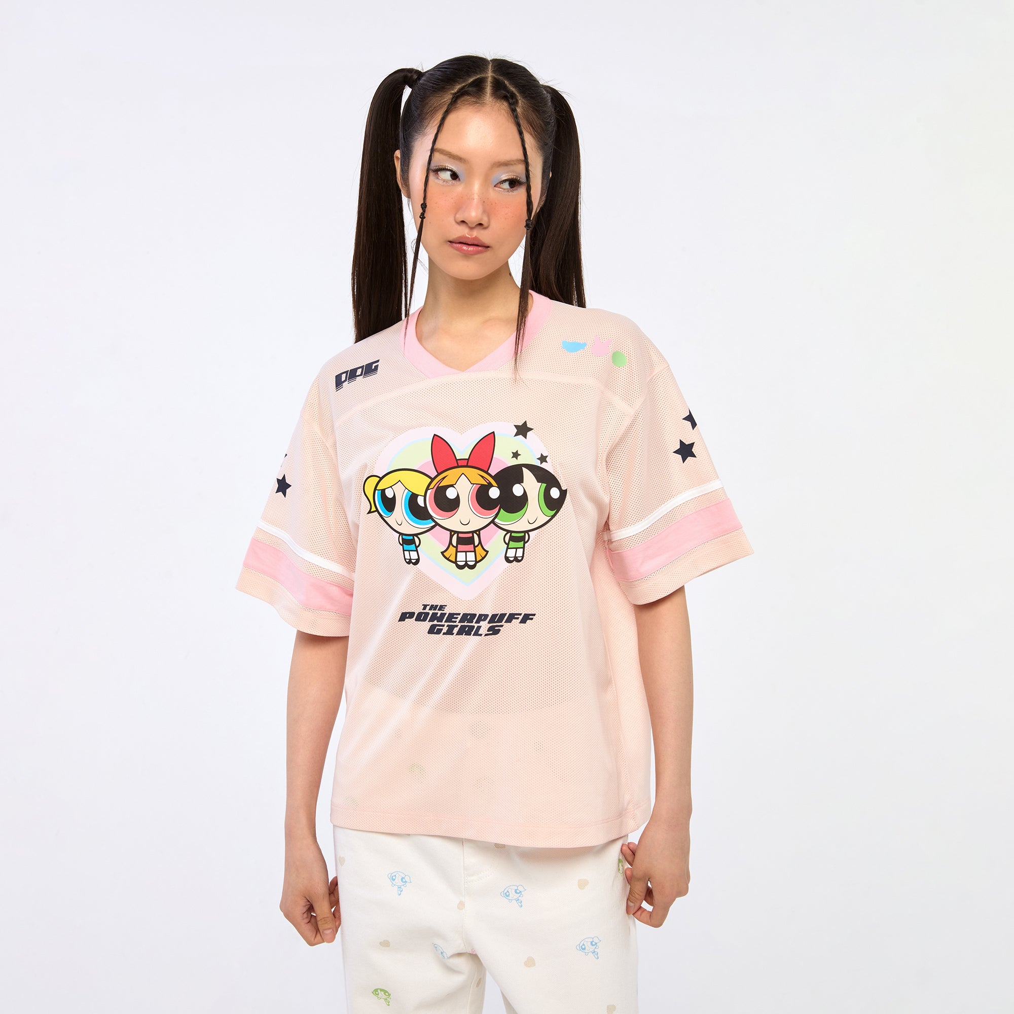 Powerpuff Girls Mesh T-Shirt Cream