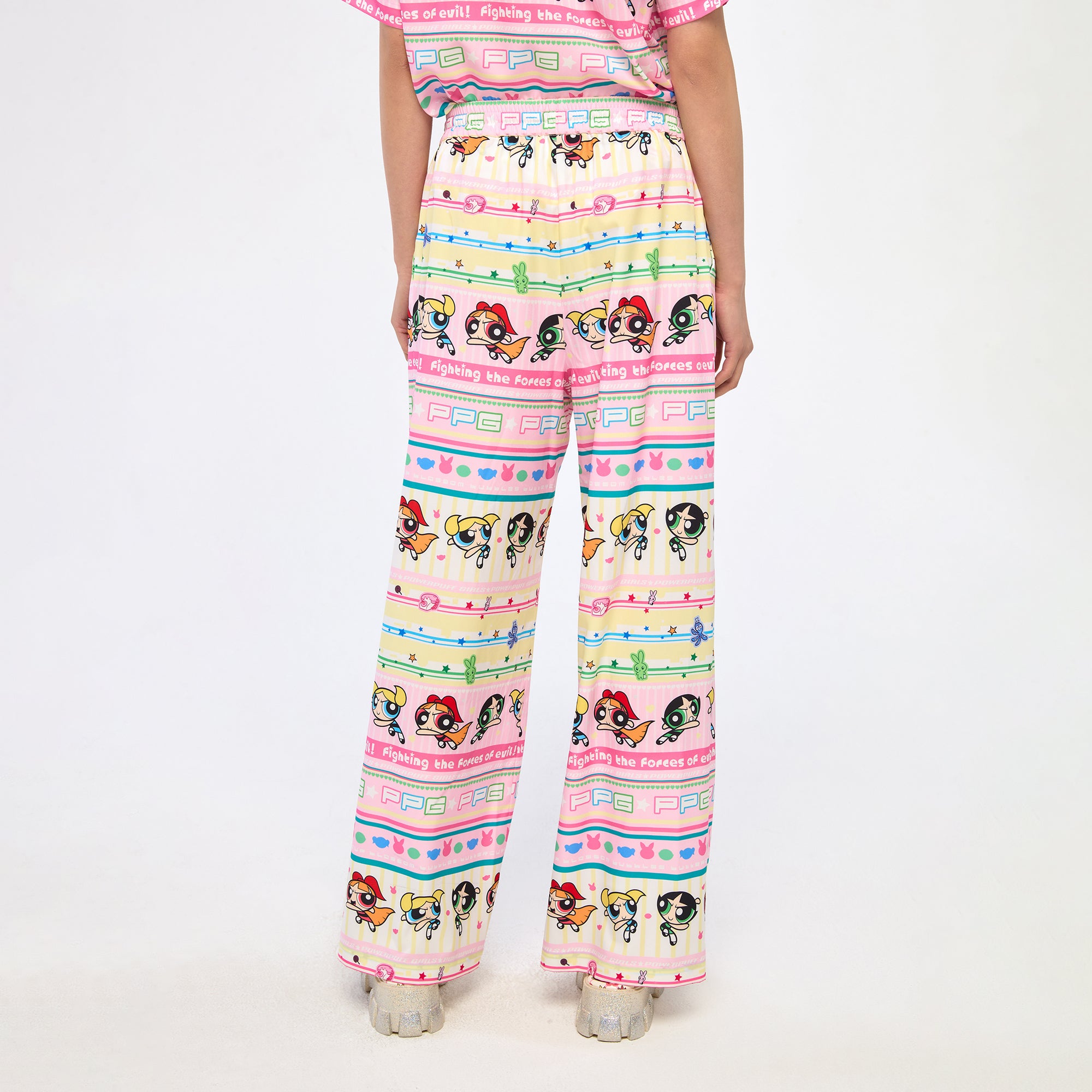 Powerpuff Girls Print Pants Multi Color