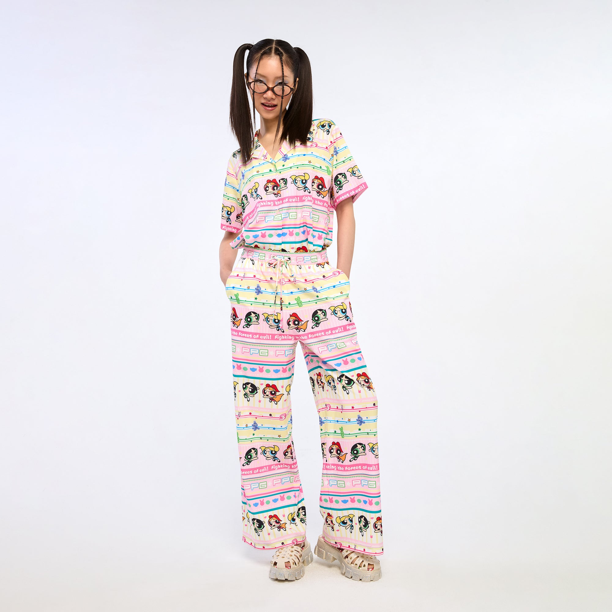 Powerpuff Girls Print Pants Multi Color