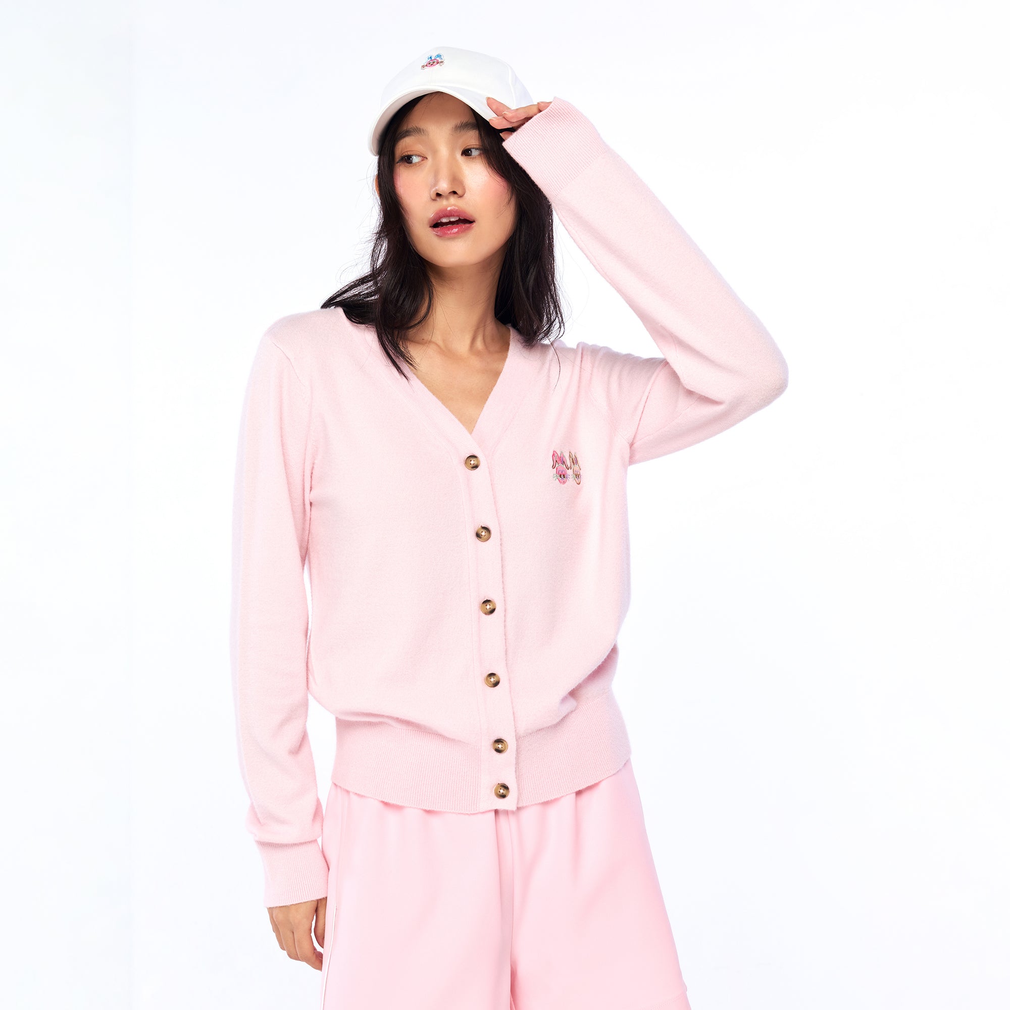 Duo Jerme Embroidery Cardigan Pink
