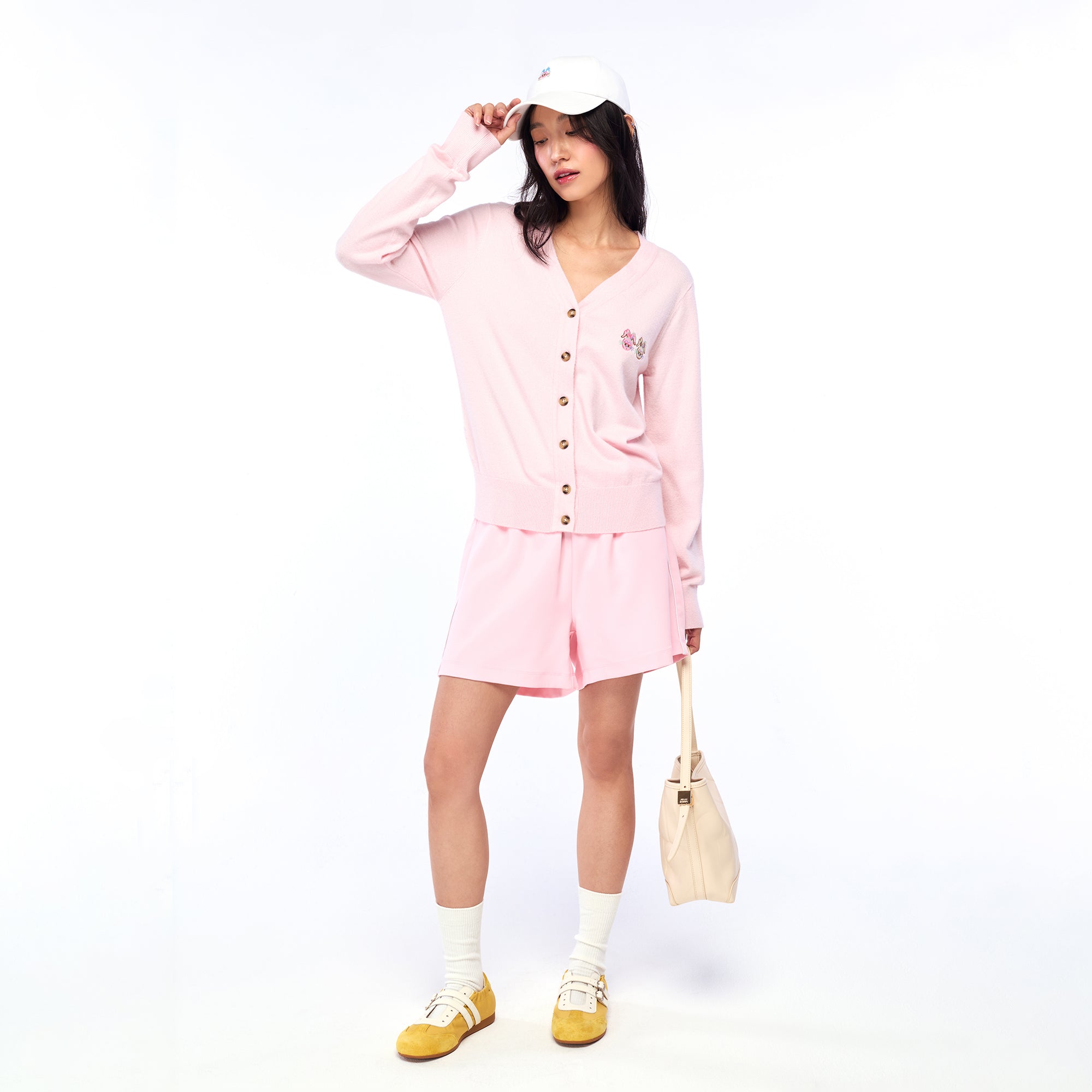 Duo Jerme Embroidery Cardigan Pink