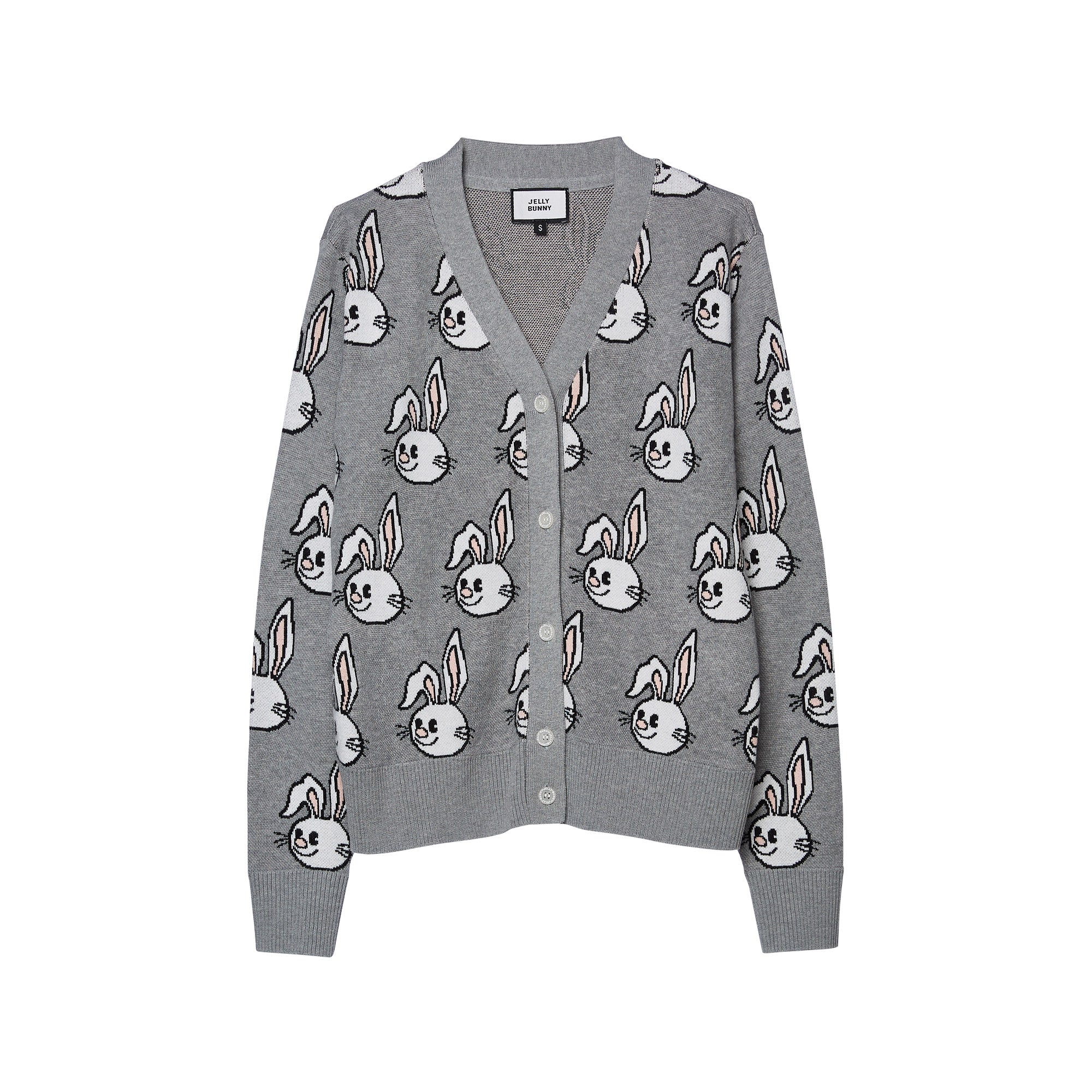 เสื้อคาร์ดิแกนปักลาย All Over Jerme Grey