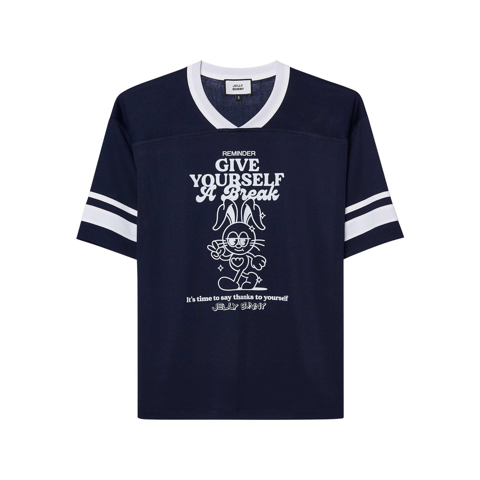 เสื้อฟุตบอลแขนสั้นพิมพ์ลาย Jerme Navy