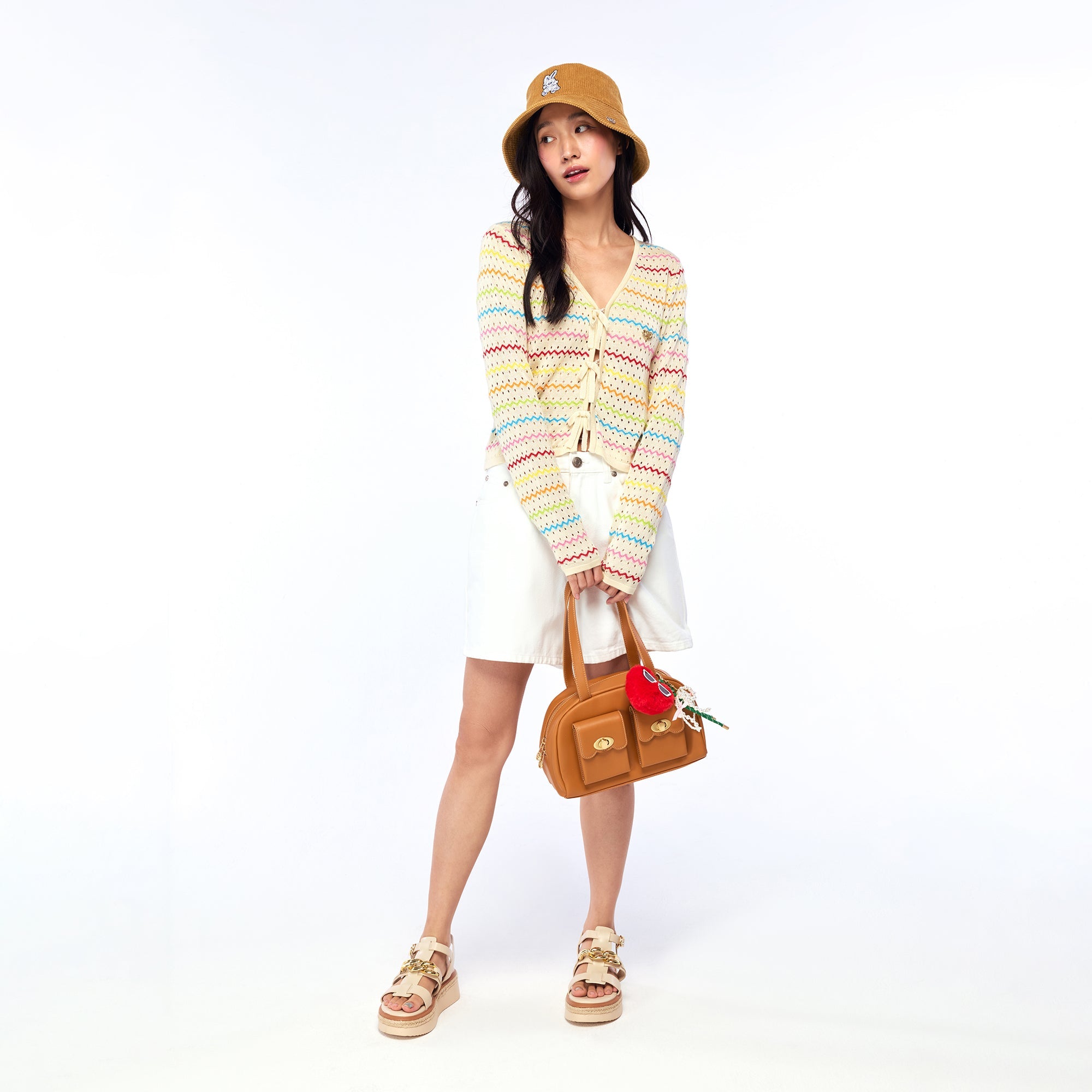 เสื้อคาร์ดิแกนแขนยาวปักลาย Multi Color