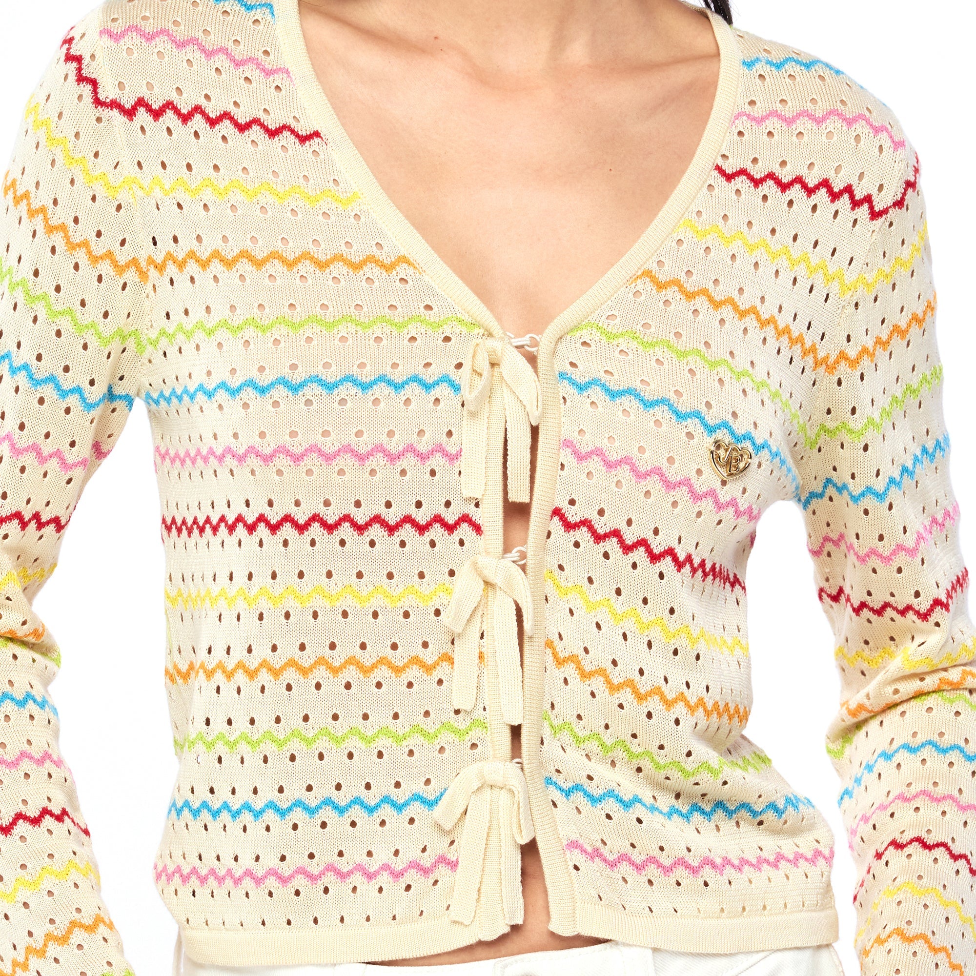เสื้อคาร์ดิแกนแขนยาวปักลาย Multi Color