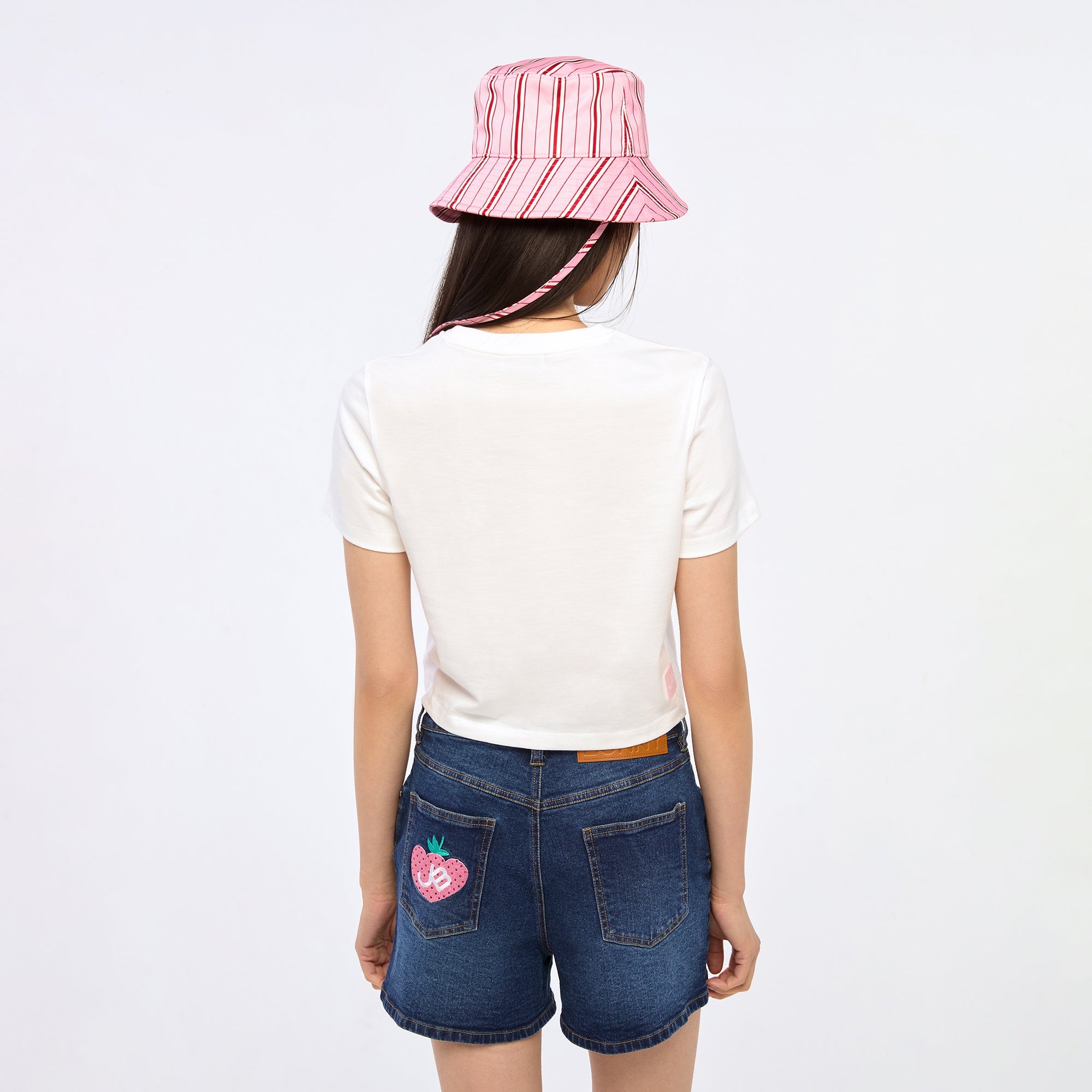Strawberry Jb Crop T-Shirt White