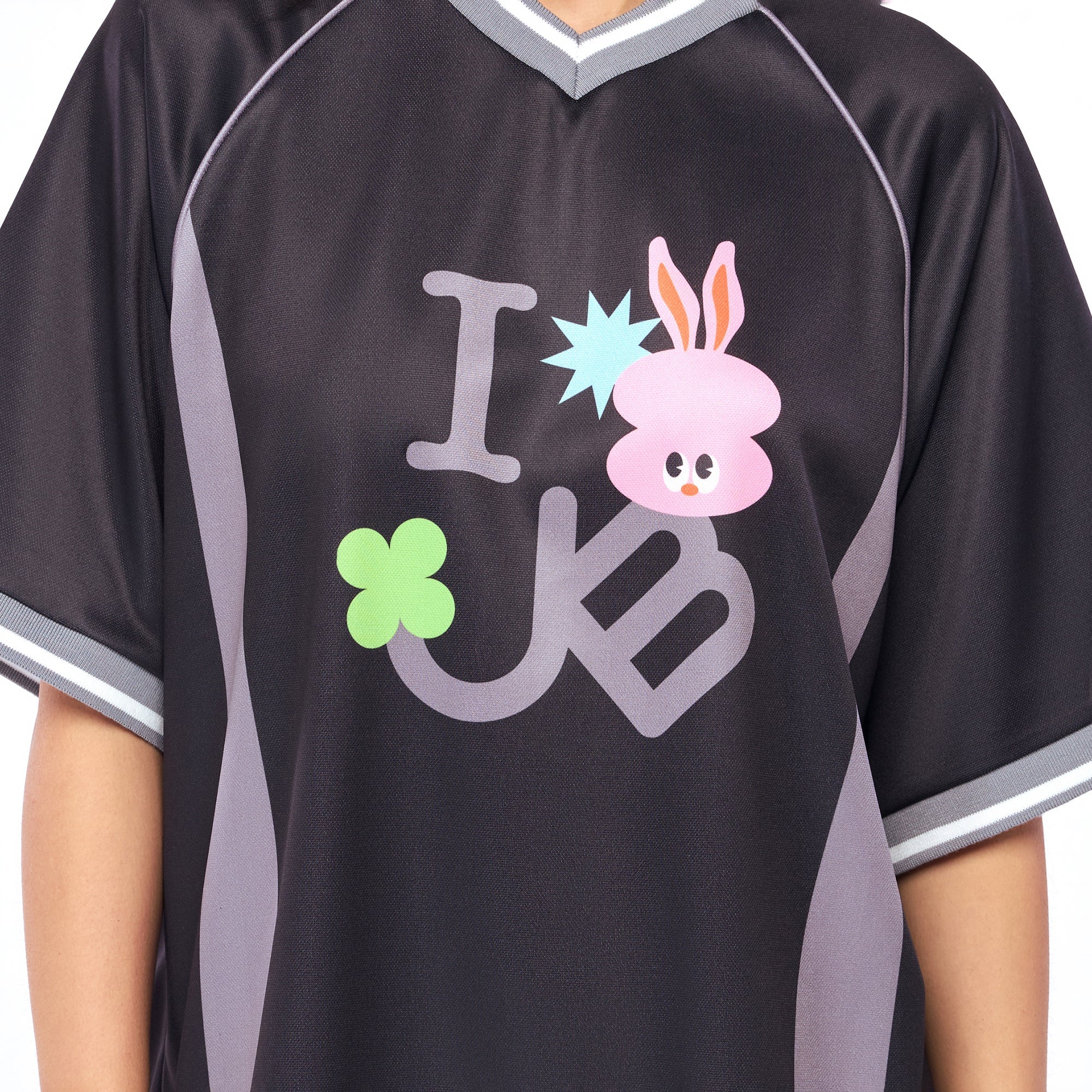 Jerme Graphic Print Football T-Shirt Black