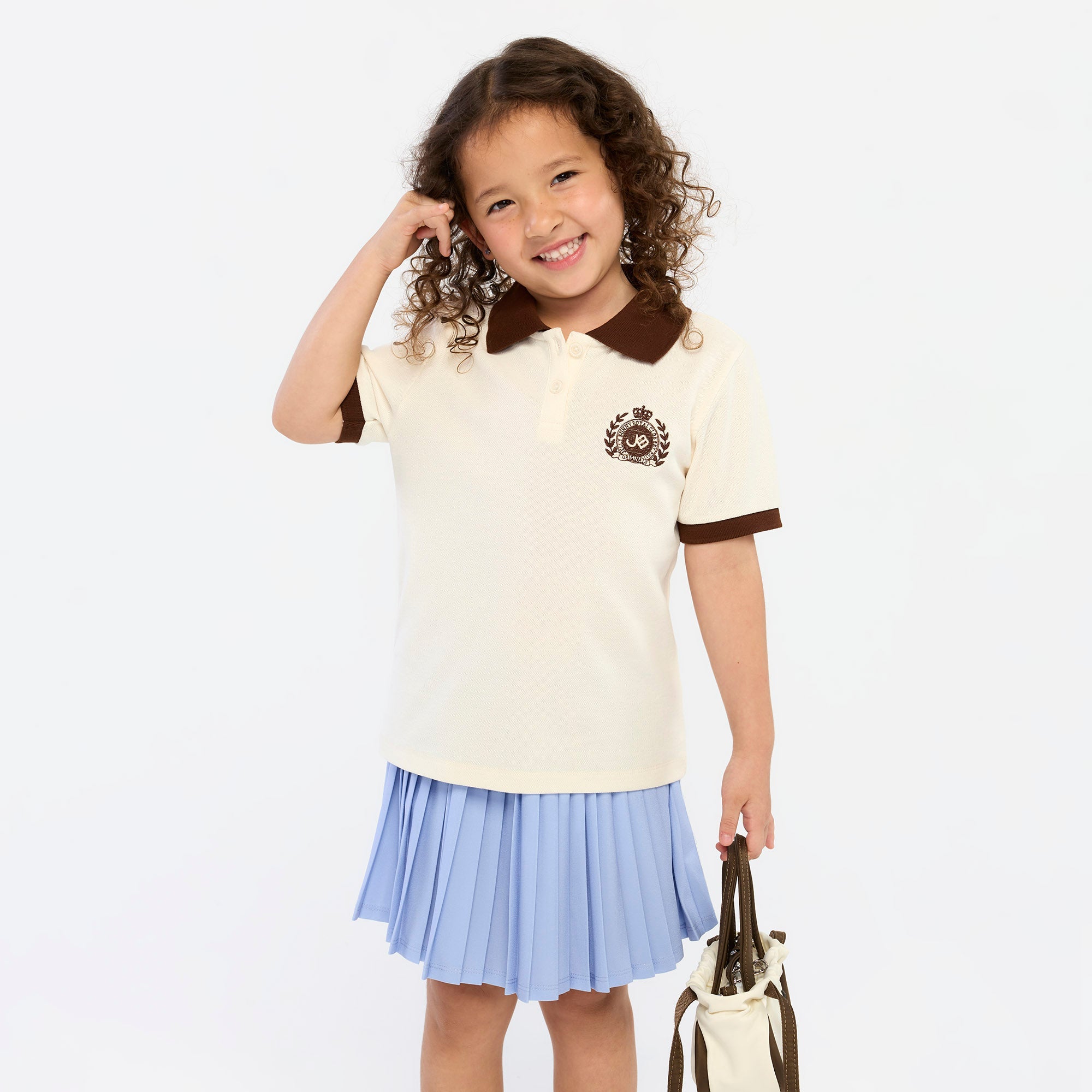 เสื้อโปโลปักลาย Royal Club สำหรับเด็กผู้หญิง
 Cream