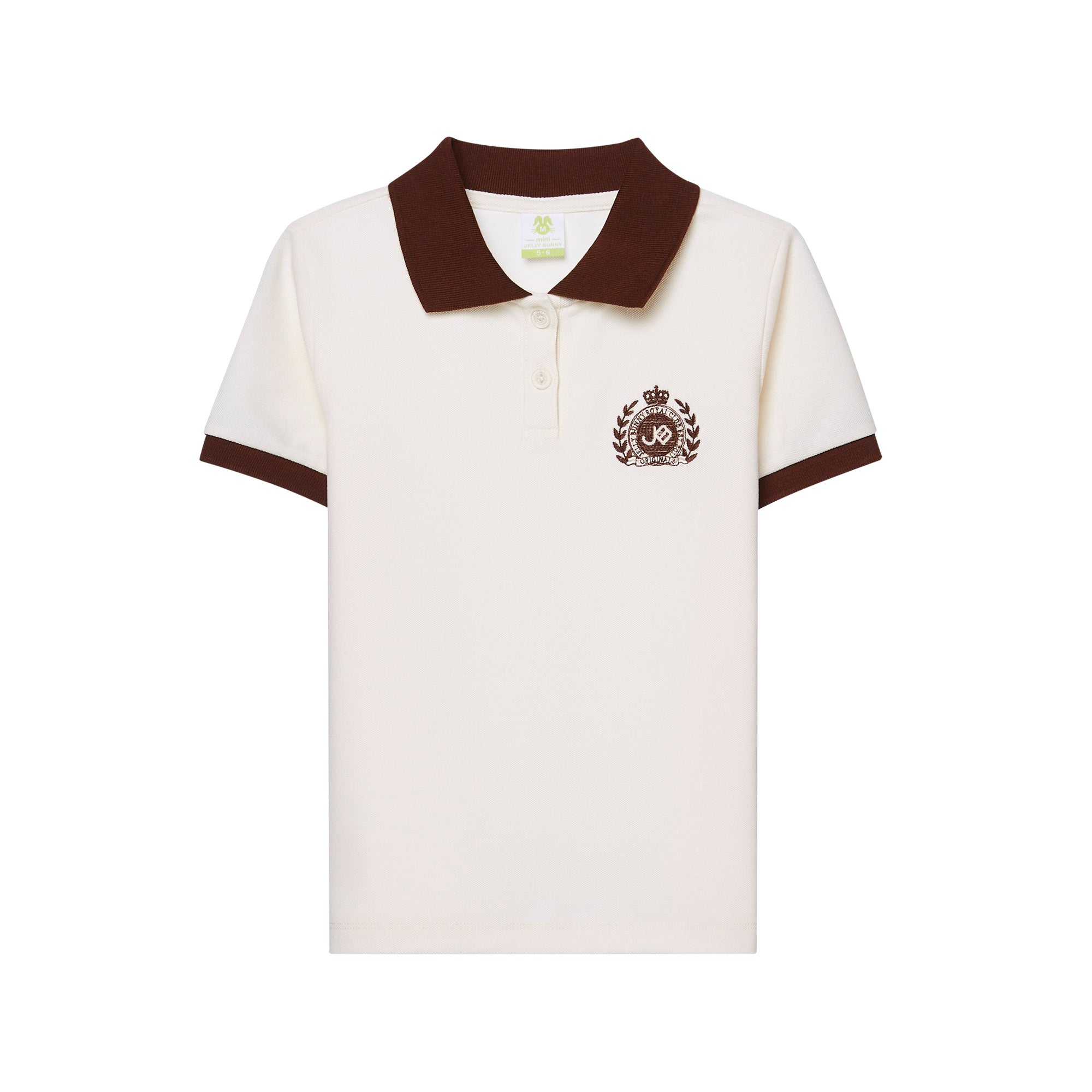 เสื้อโปโลปักลาย Royal Club สำหรับเด็กผู้หญิง
 Cream