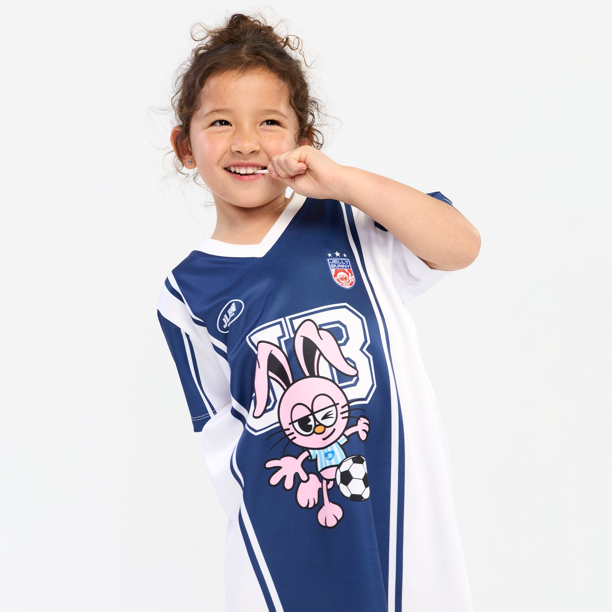 Jeremy Football Dress For Mini Girls Printed Navy