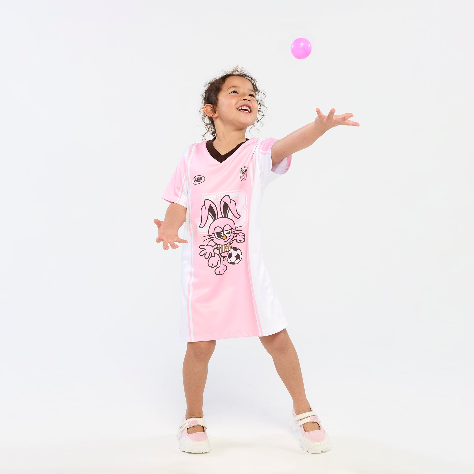 Jeremy Football Dress For Mini Girls Pink