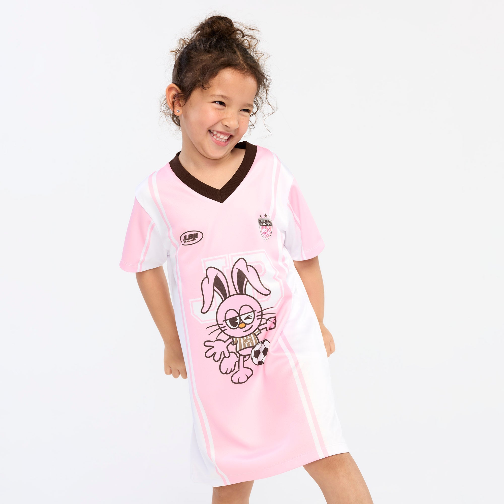 Jeremy Football Dress For Mini Girls Pink