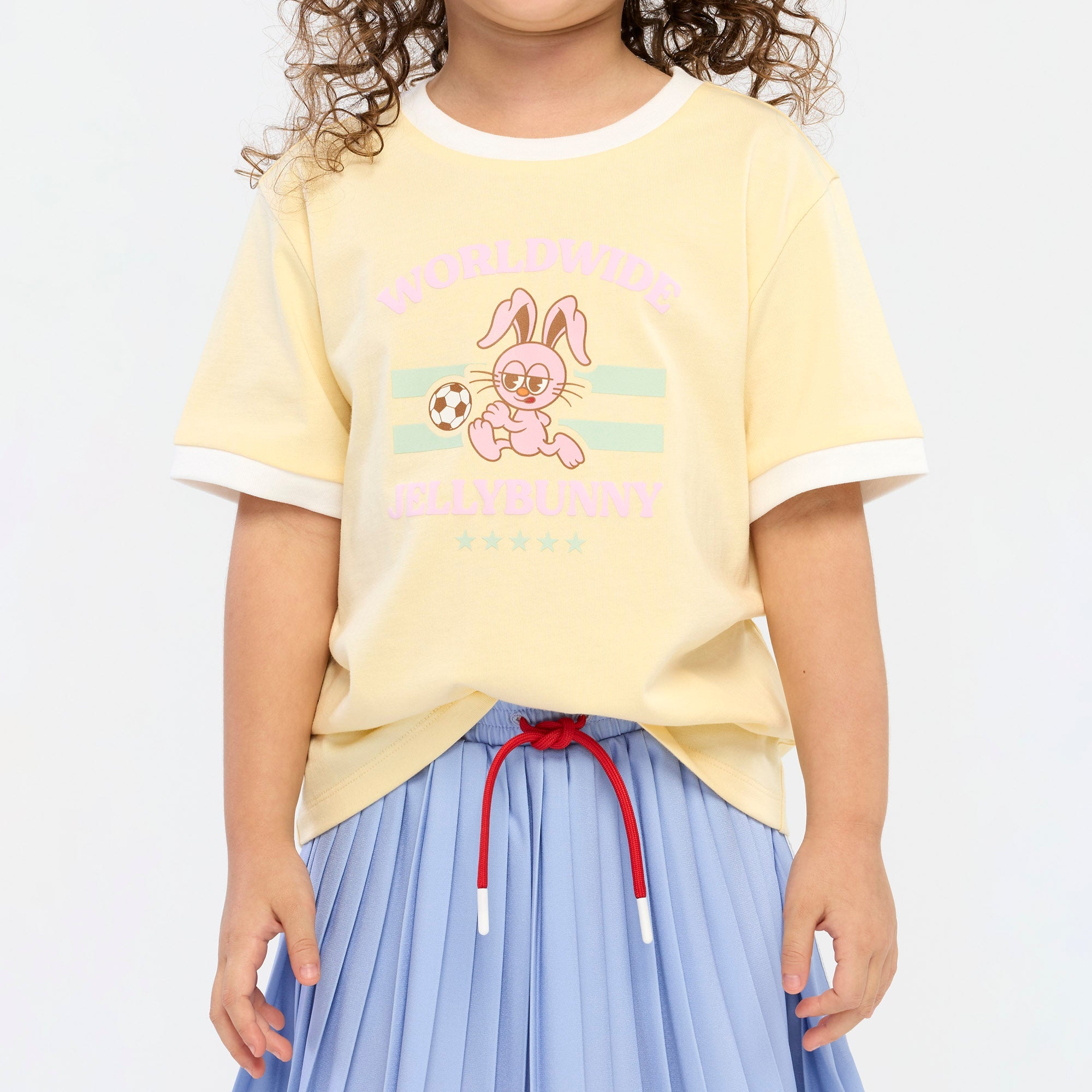 Worldwide Graphic T-Shirt For Mini Girls Yellow