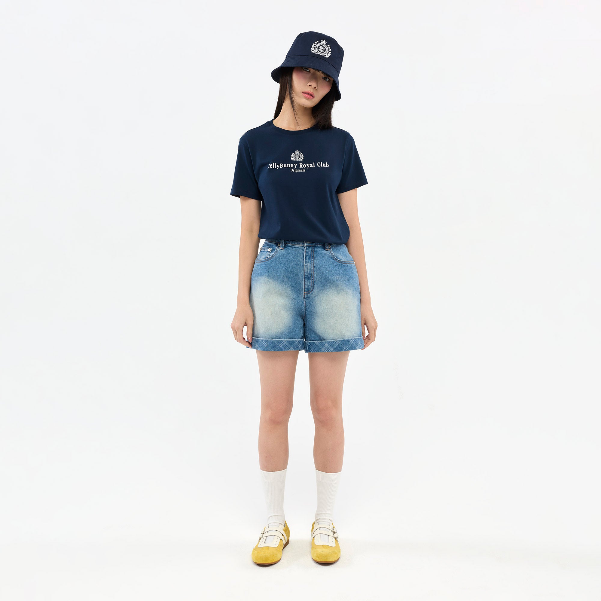 เสื้อยืดแขนสั้นลายพิมพ์ Royal Club
 Navy