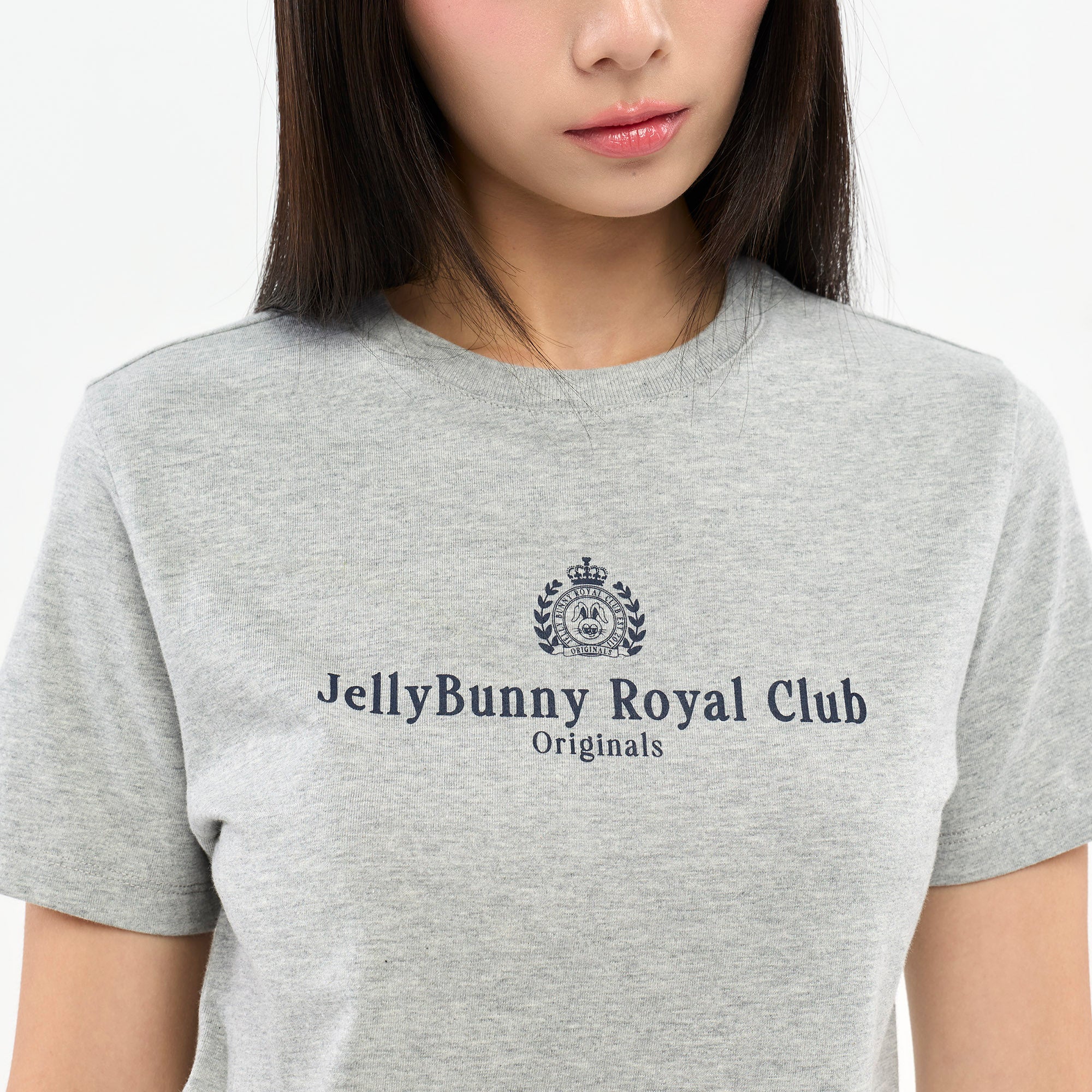 เสื้อยืดแขนสั้นลายพิมพ์ Royal Club
 Grey