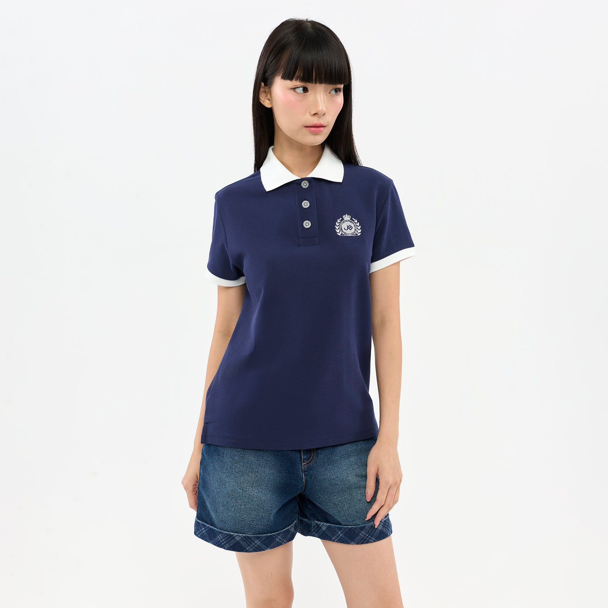 เสื้อโปโลปักลาย Royal Club
 Navy