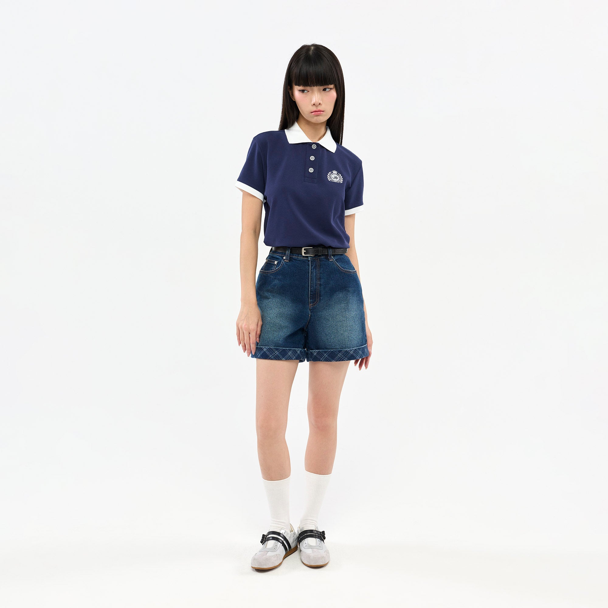เสื้อโปโลปักลาย Royal Club
 Navy