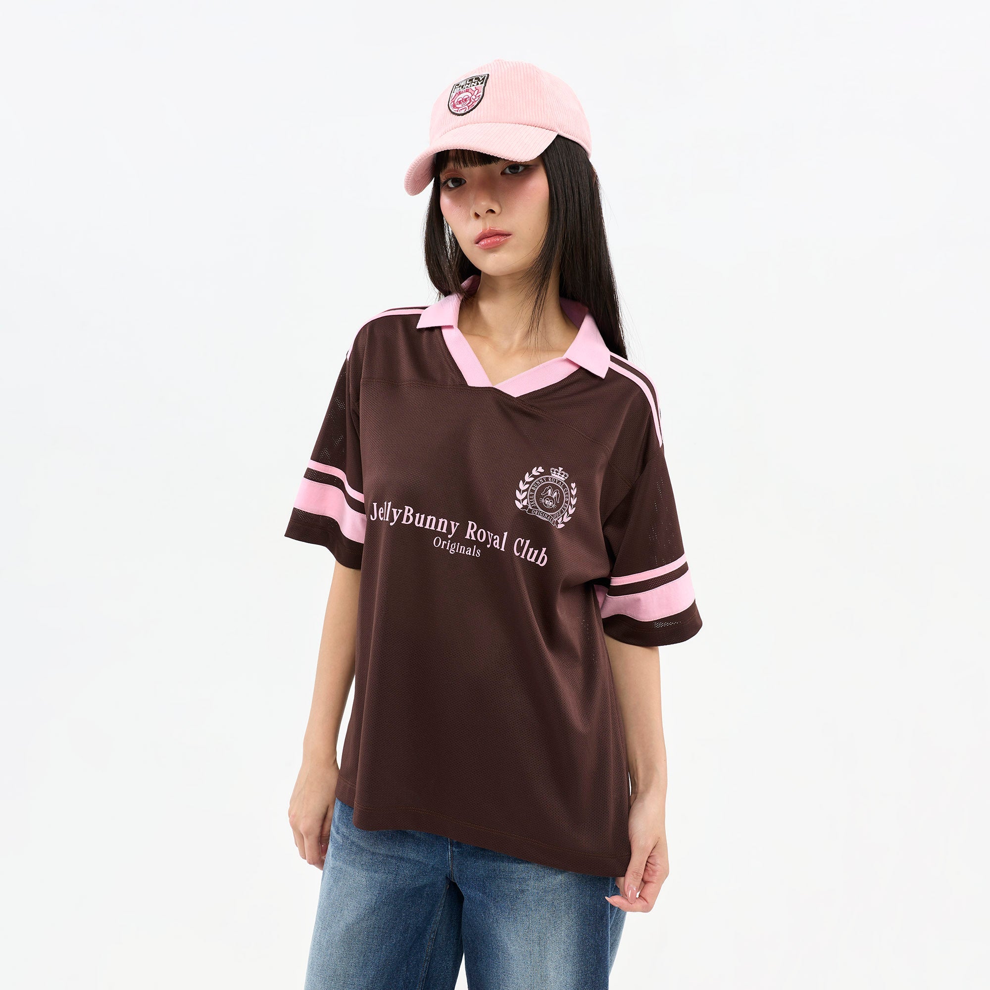 เสื้อโปโลผ้าตาข่ายลายพิมพ์ Royal Club Brown