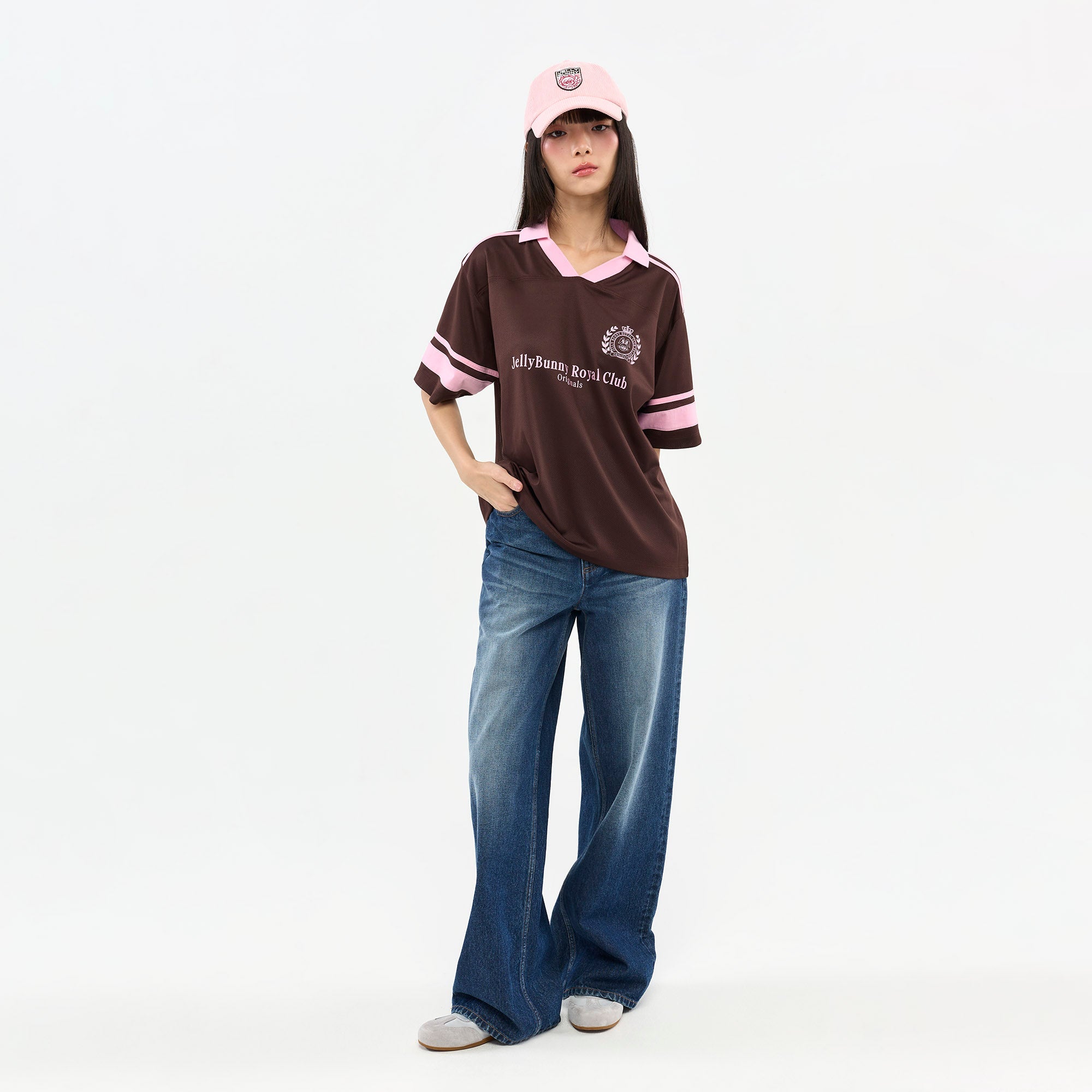 เสื้อโปโลผ้าตาข่ายลายพิมพ์ Royal Club Brown