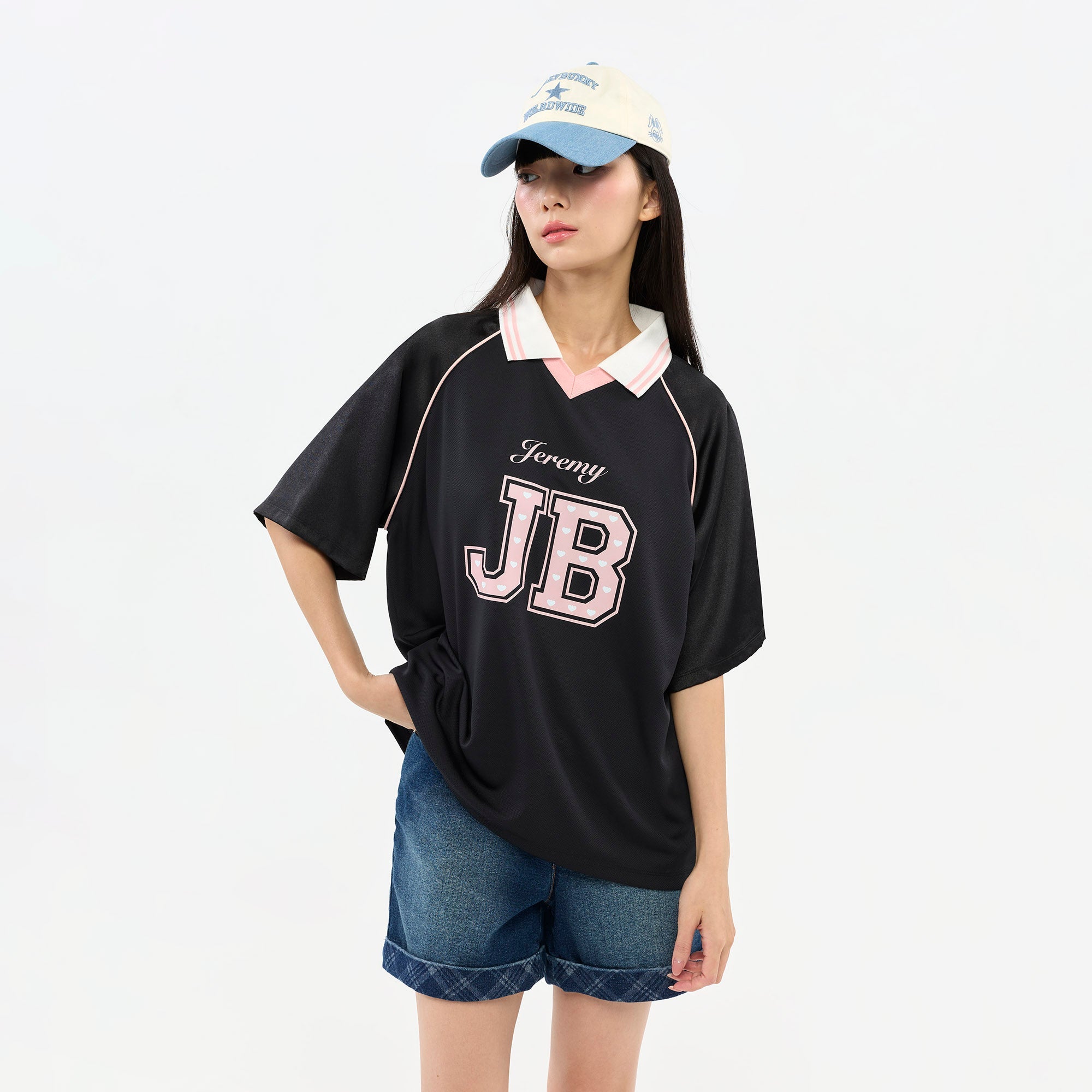 เสื้อยืดสปอร์ตลายกราฟิก Jeremy Black