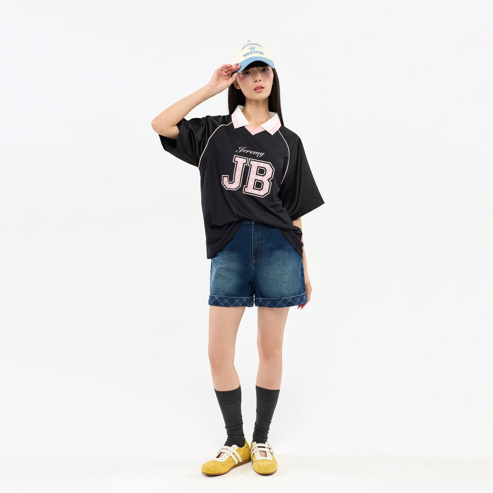 เสื้อยืดสปอร์ตลายกราฟิก Jeremy Black