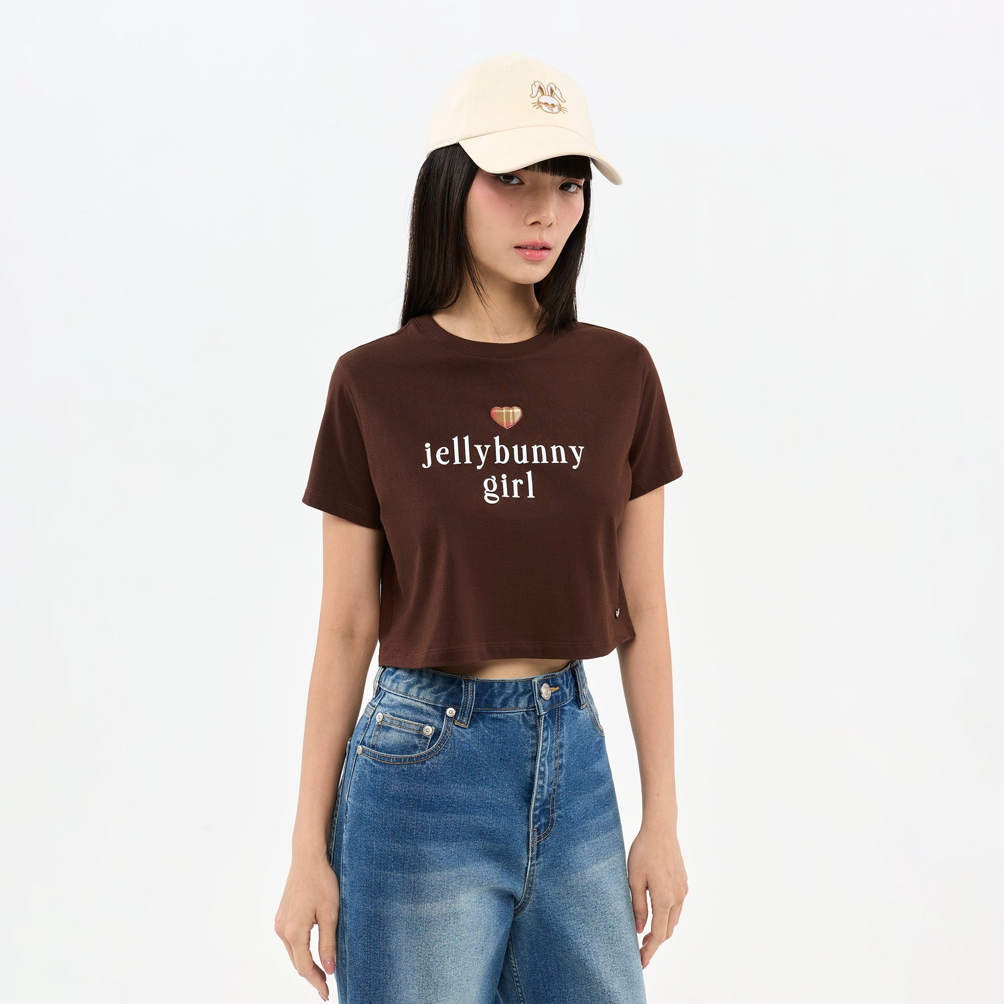 Jelly Bunny Girl Graphic T-Shirt Brown