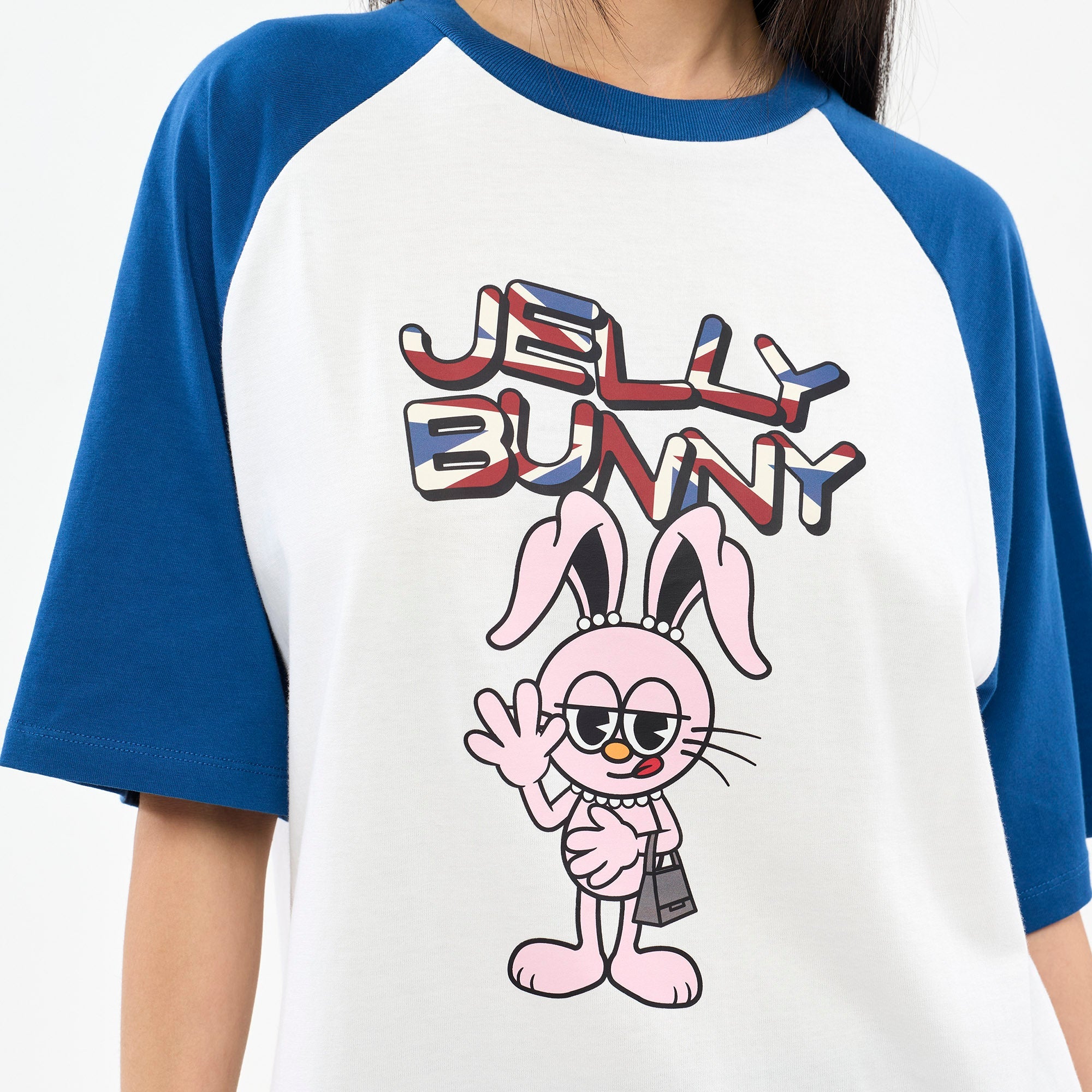 Jeremy Contrast Sleeve Graphic T-Shirt Navy