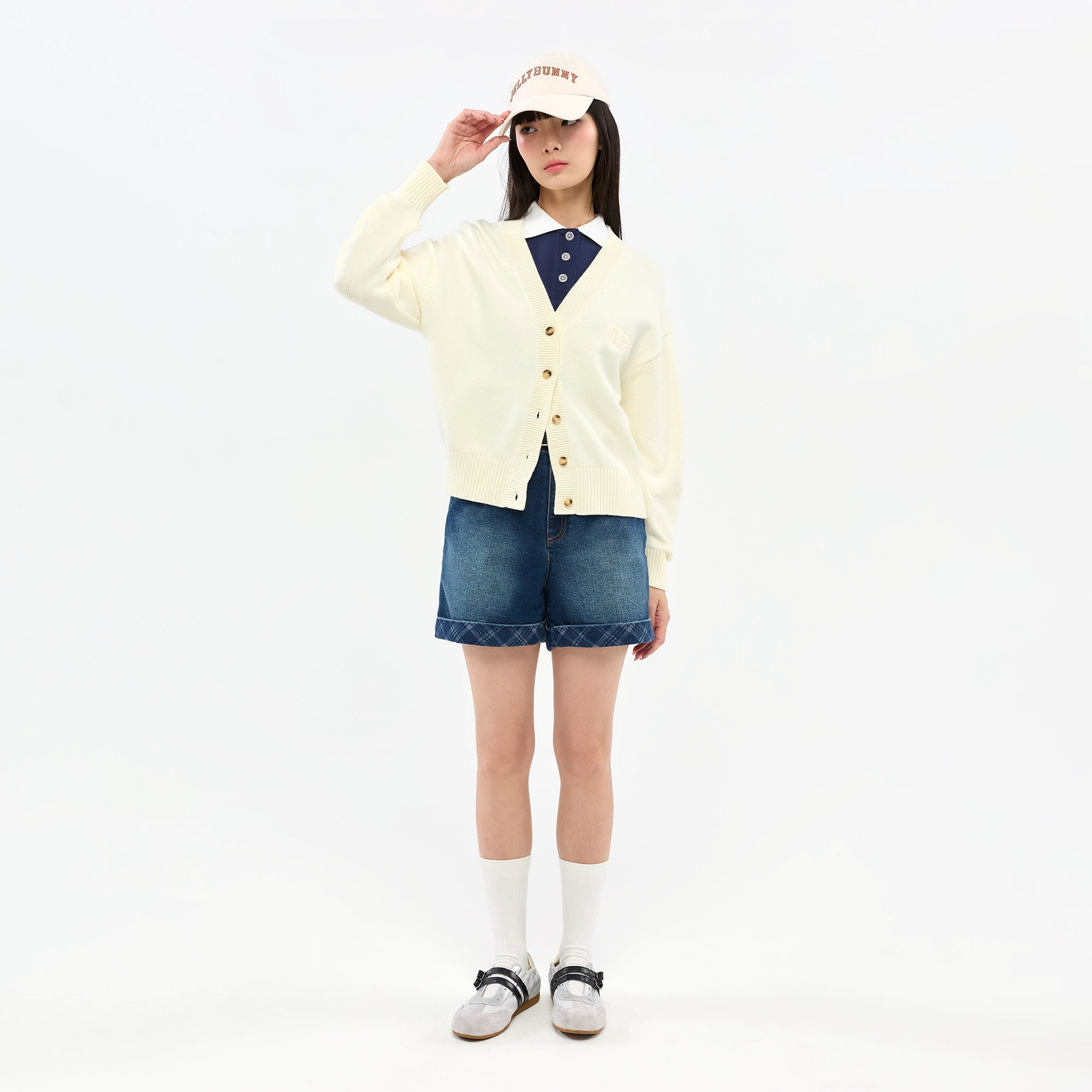 Embroidered Cardigan Cream