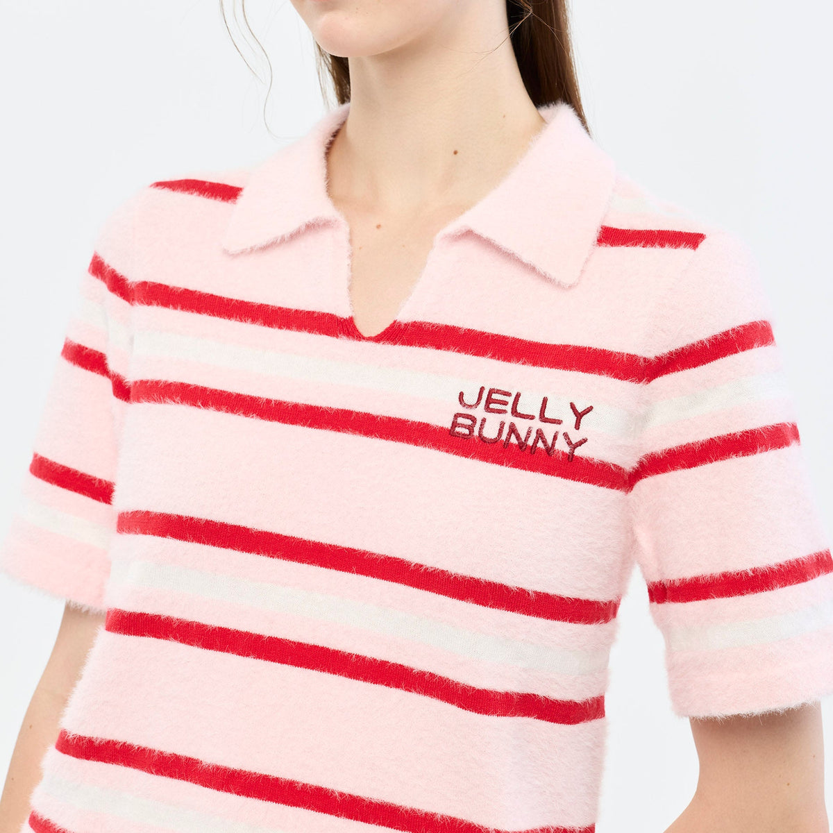เสื้อโปโลแขนสั้นลายทาง Jelly Bunny Multi Color