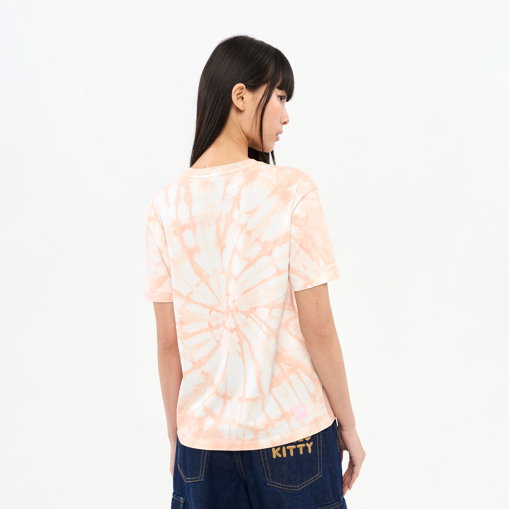 เสื้อยืดแขนสั้นมัดย้อม Hello Kitty Multi Color