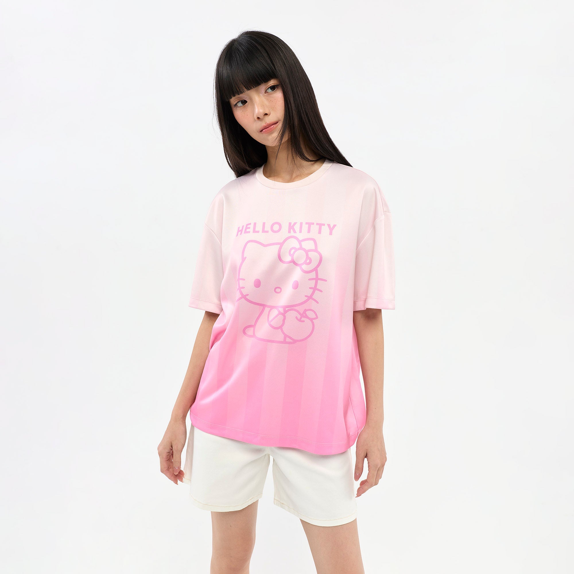 เสื้อยืดแขนสั้นไล่เฉดสี Hello Kitty Multi Color