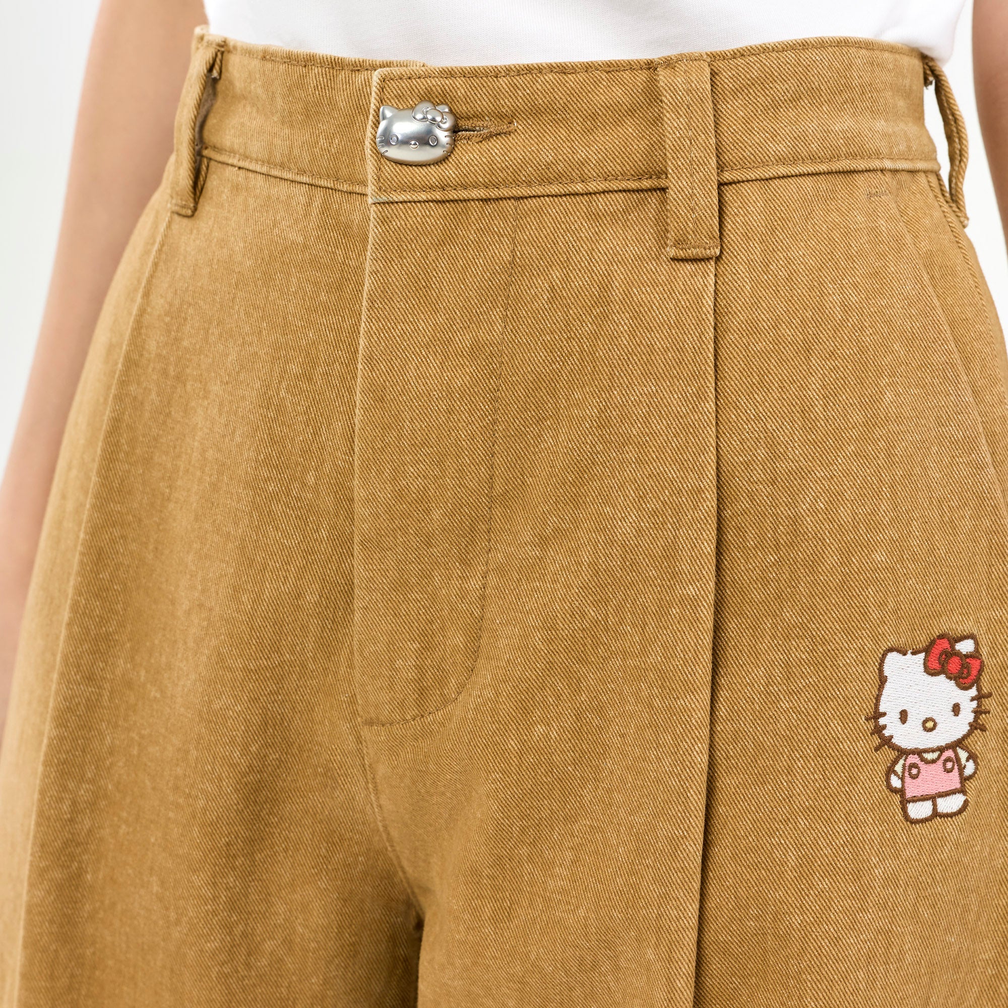 กางเกงขายาวขากว้าง Hello Kitty Brown