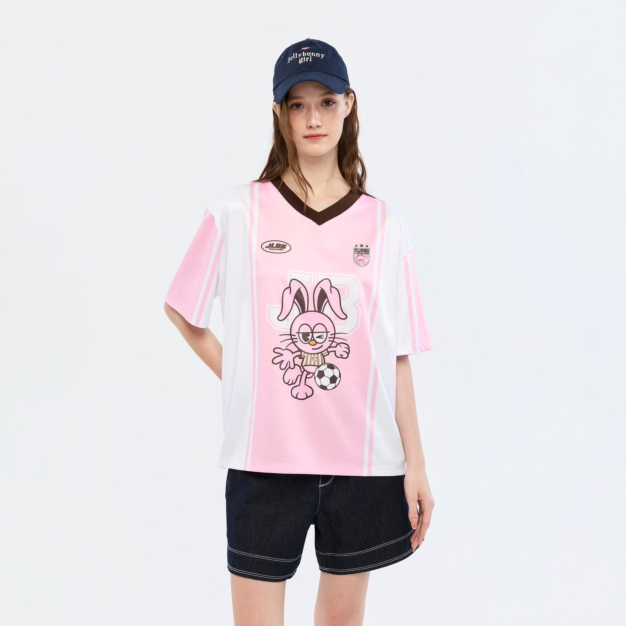 Jeremy Football Graphic T-Shirt Pink