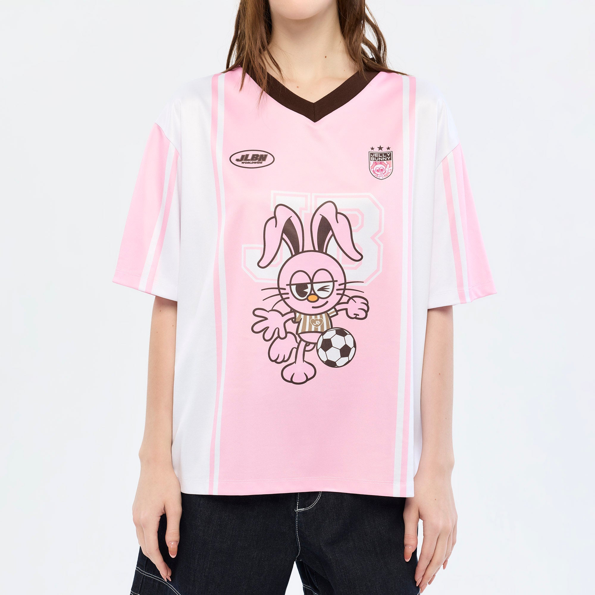 Jeremy Football Graphic T-Shirt Pink
