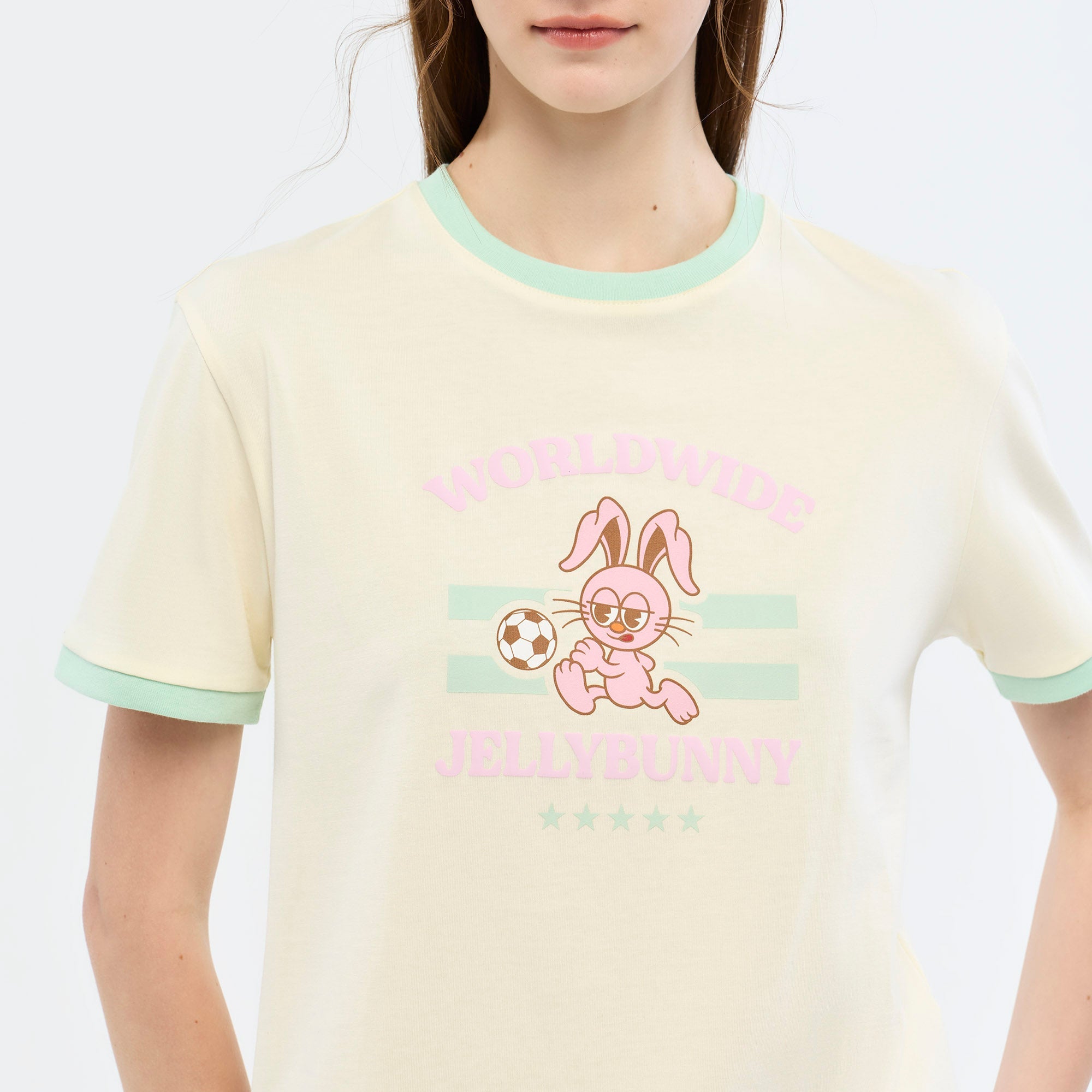 Worldwide Graphic T-Shirt Cream