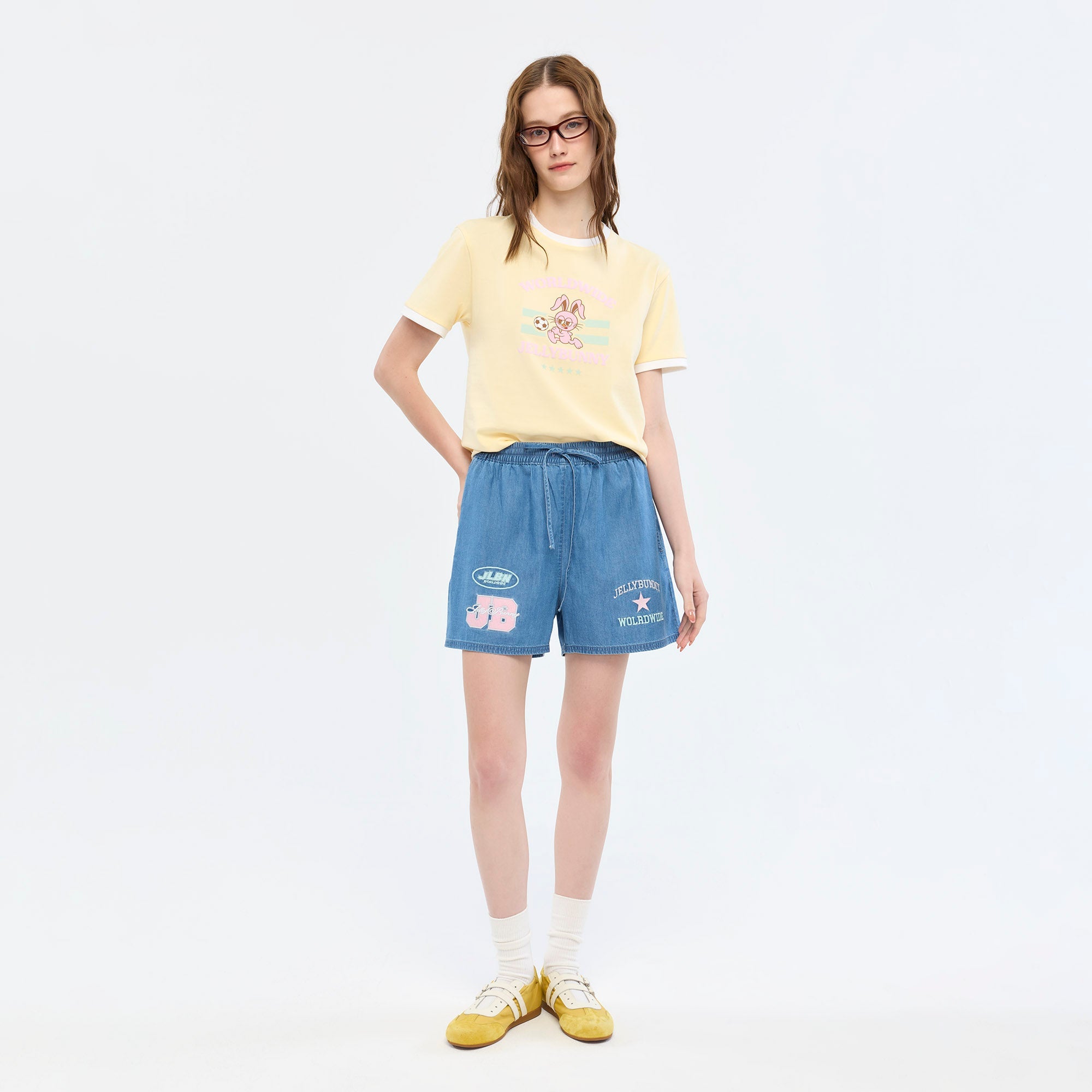 Worldwide Graphic T-Shirt Yellow