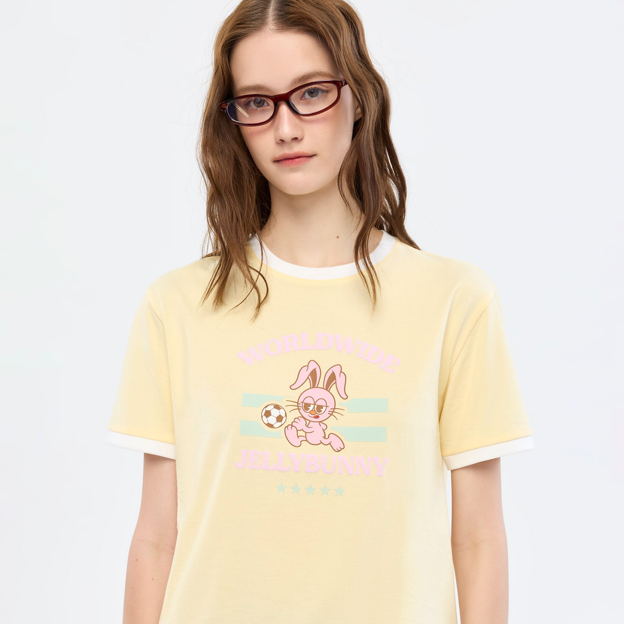 Worldwide Graphic T-Shirt Yellow