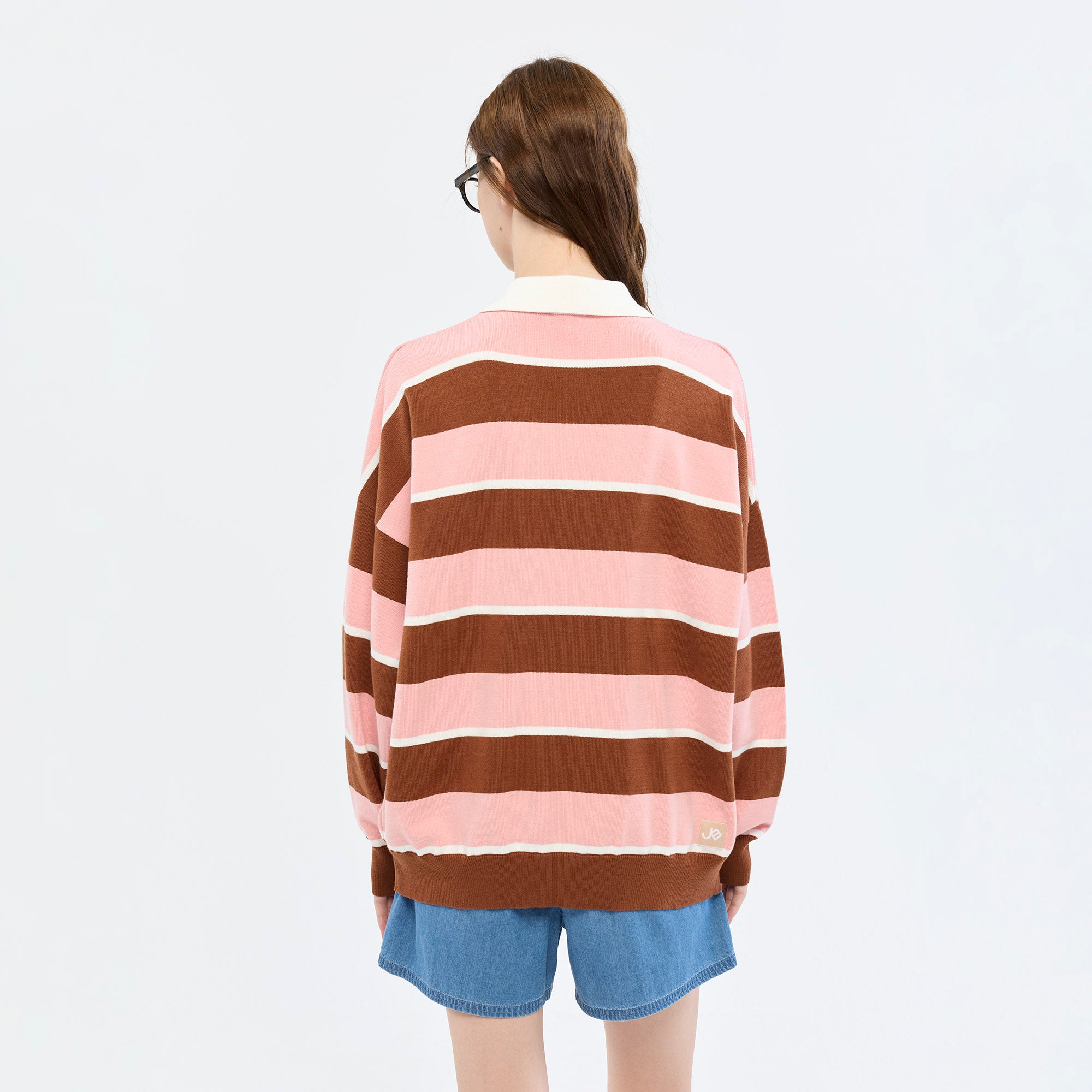 เสื้อโปโลแขนยาวลายทาง 