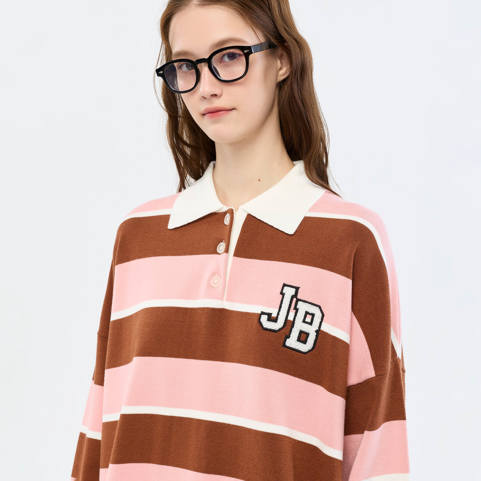 เสื้อโปโลแขนยาวลายทาง 