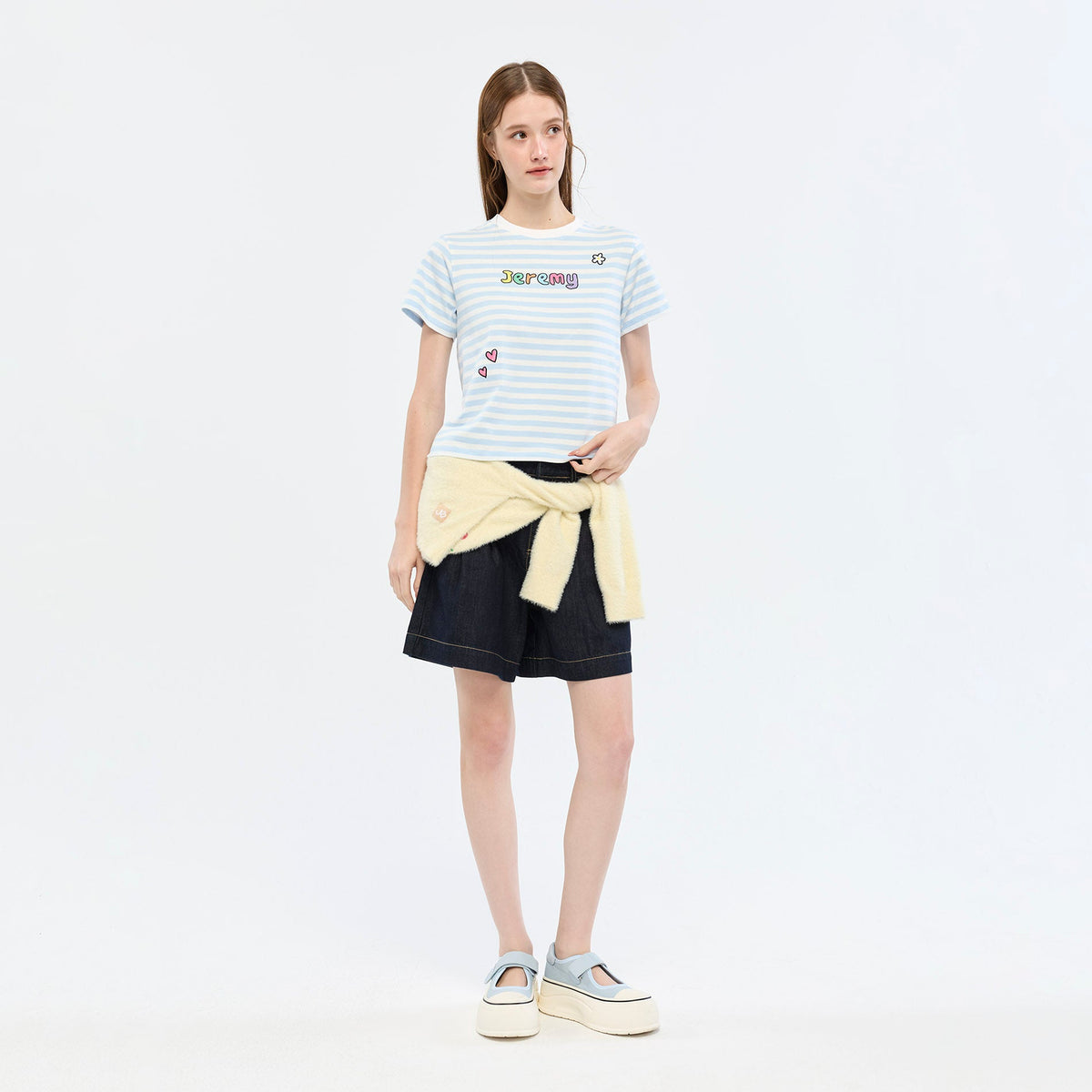 เสื้อยืดลายทาง Jeremy Blue