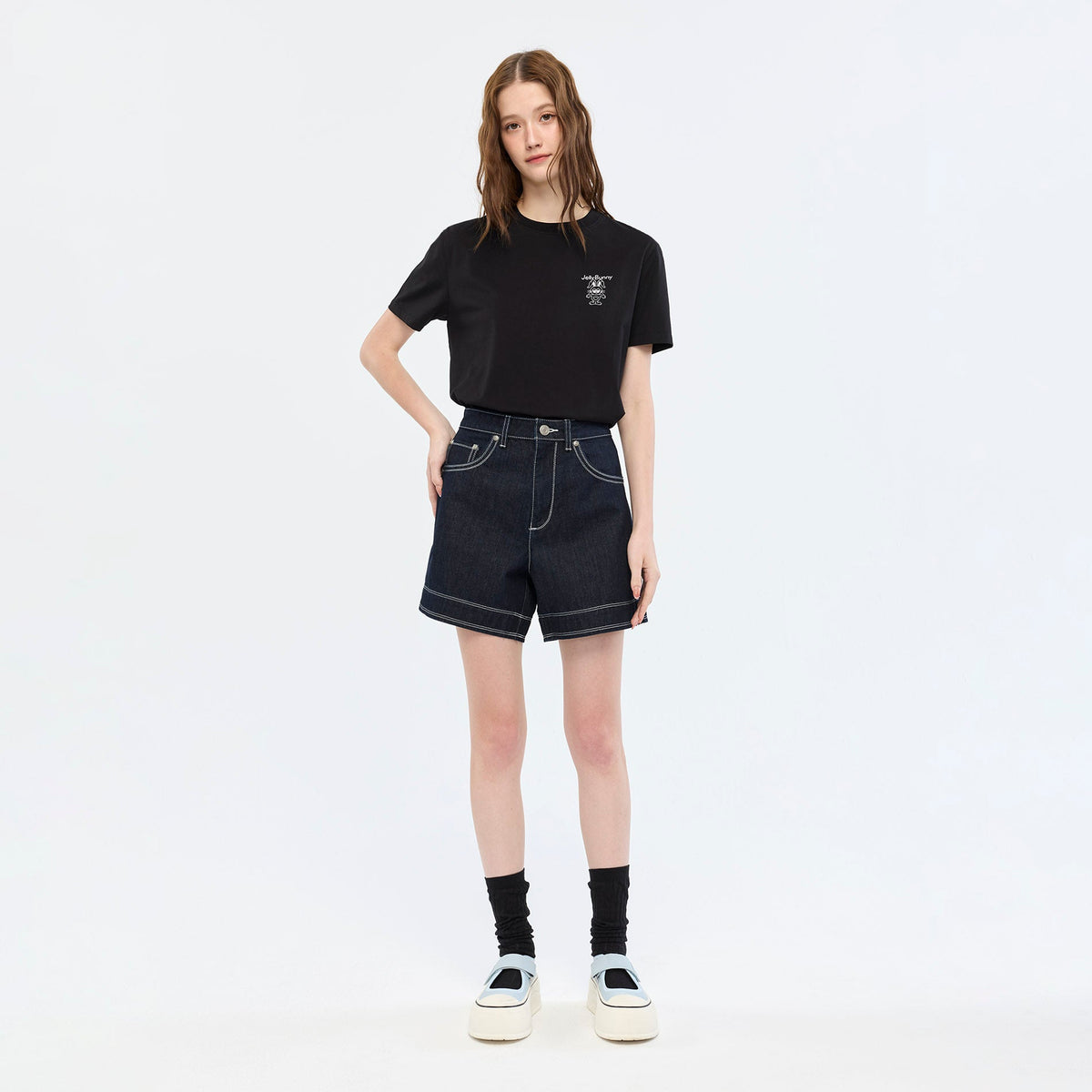Bunny Sketch Graphic T-Shirt Black