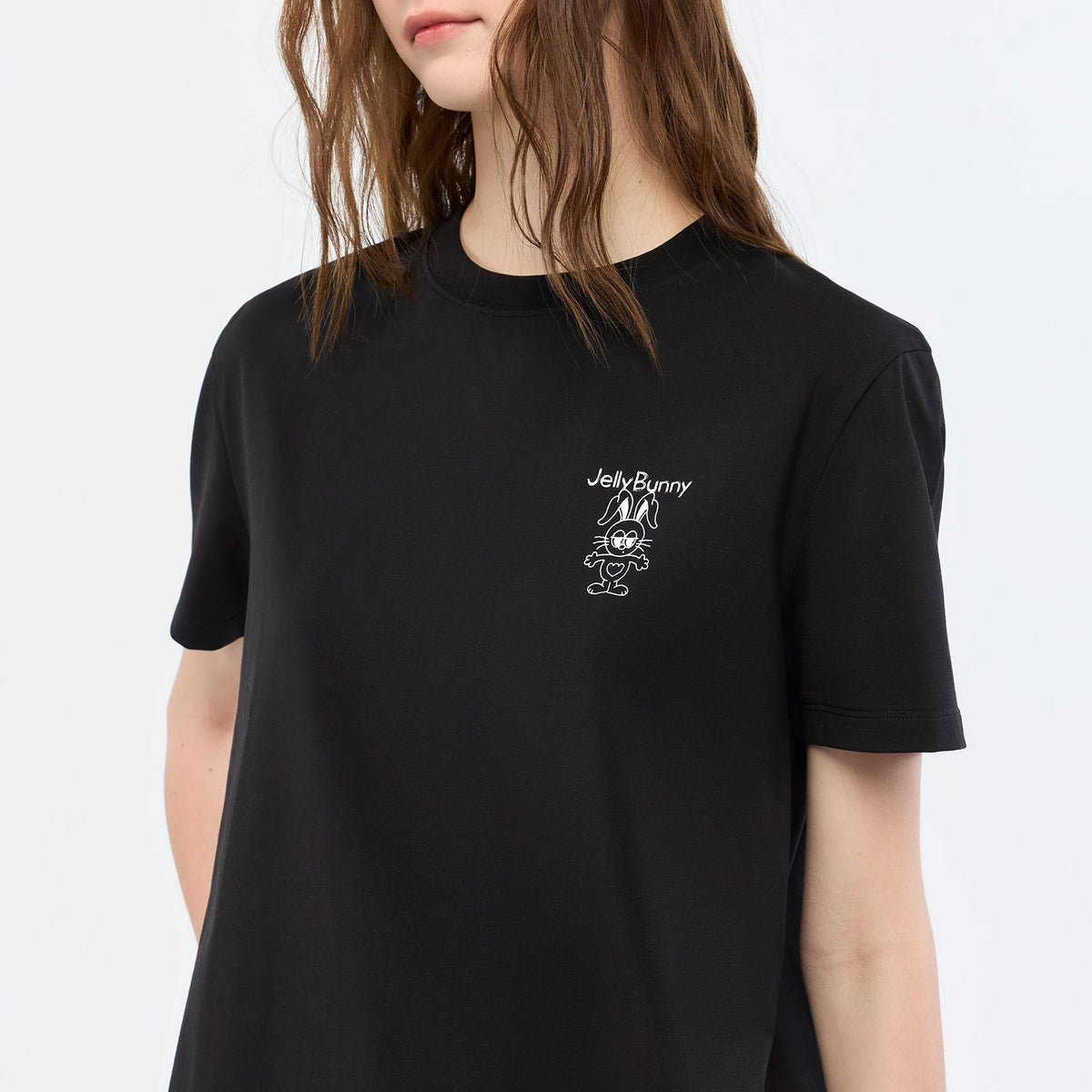 Bunny Sketch Graphic T-Shirt Black