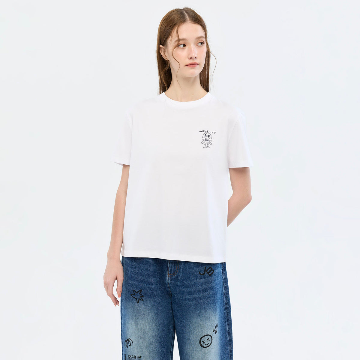 Bunny Sketch Graphic T-Shirt White